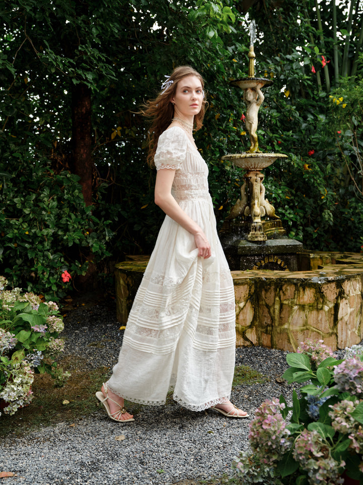 Dawn 17 | Lace Linen Dress Gown