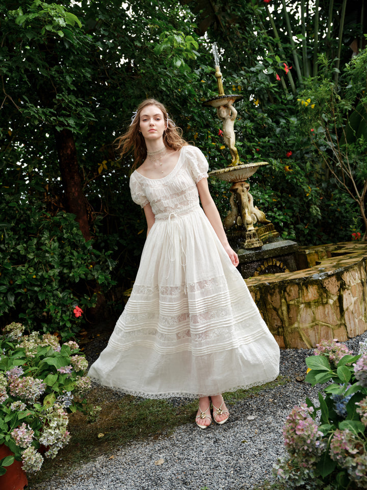 Dawn 17 | Lace Linen Dress Gown