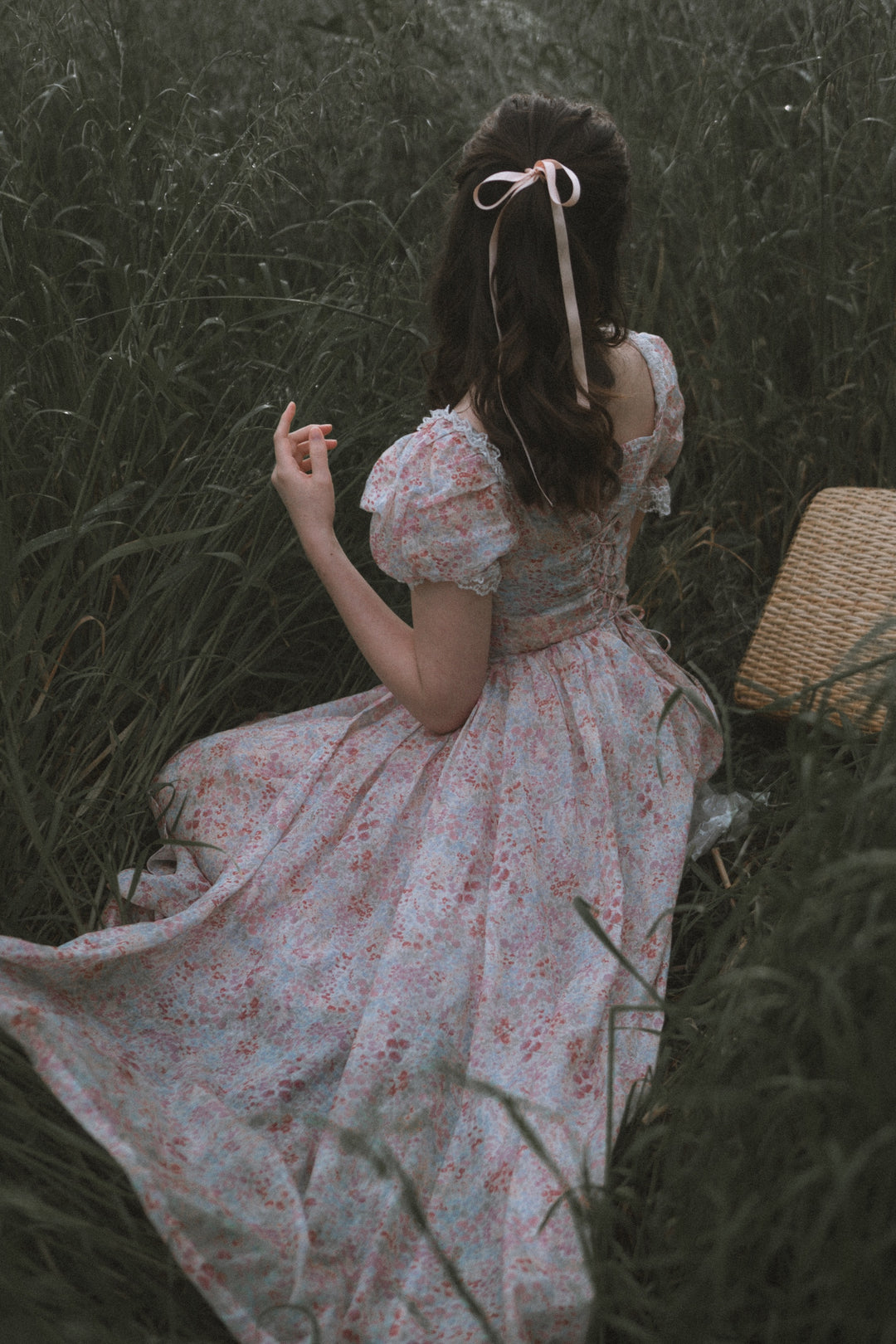 Monet Haze 26 | Fairy layered Linen Dress with pintucks
