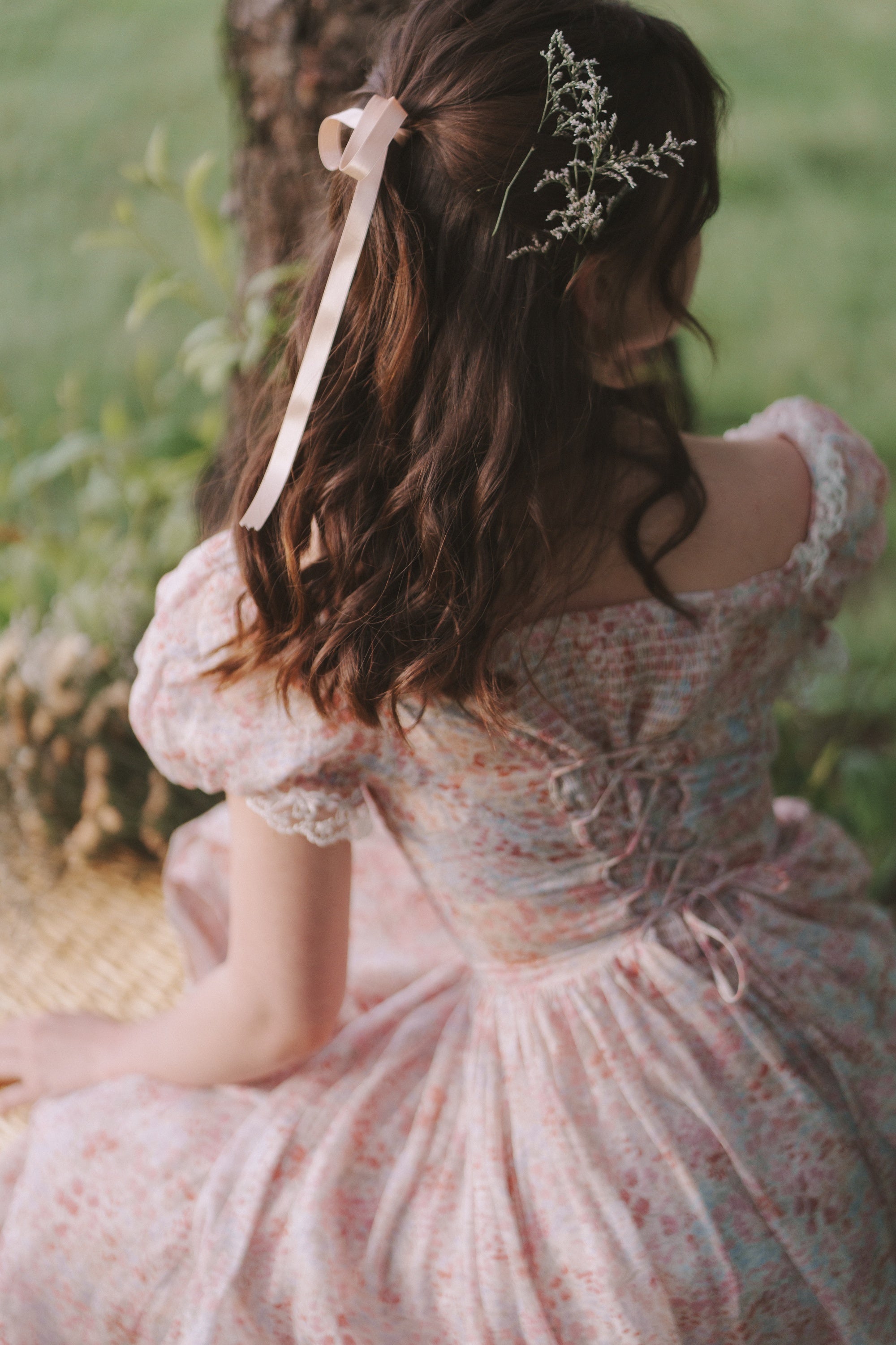 Monet Haze 26 | Fairy layered Linen Dress with pintucks – Linennaive
