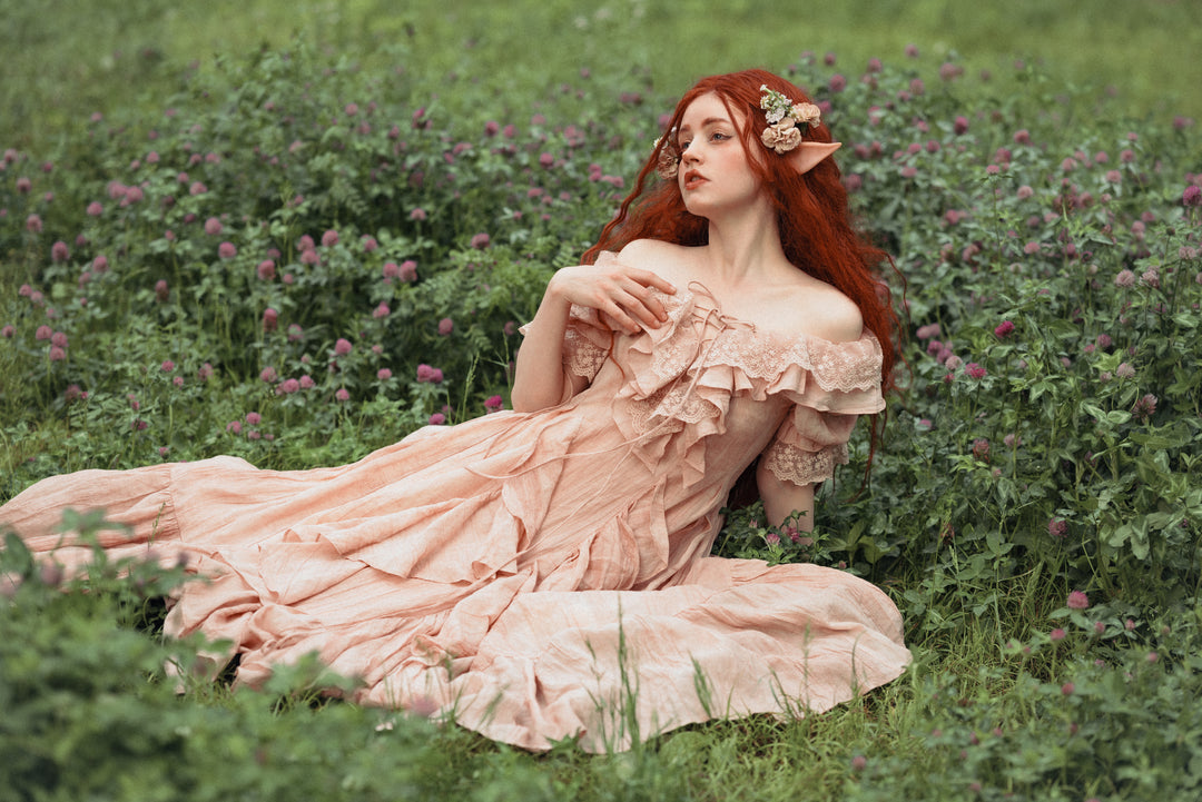 Dewdrops 16 | Maxi Linen Dress Gown