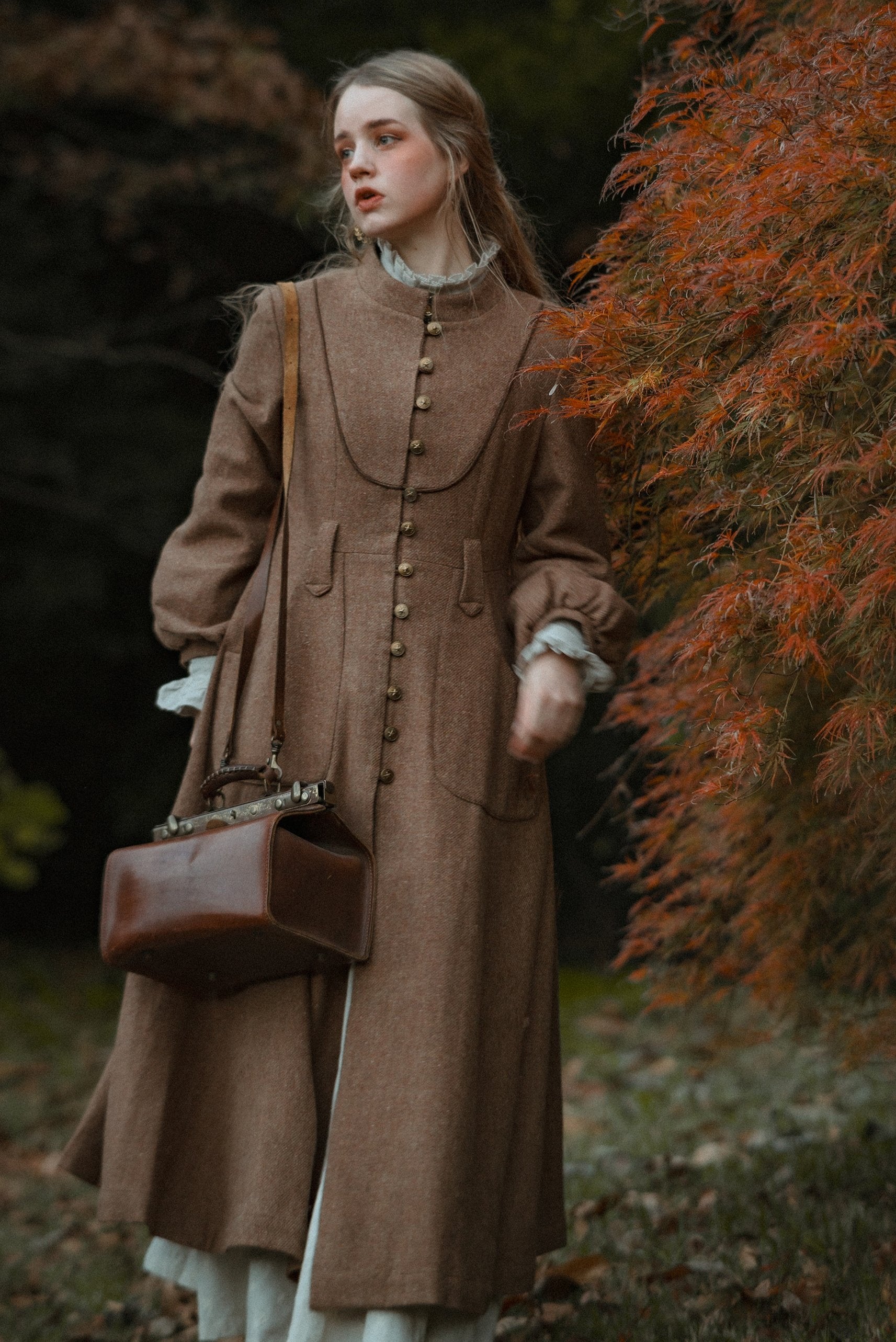 Margaret Vintage ロングコート Margaret 25|100% wool buttoned down coat – Linennaive