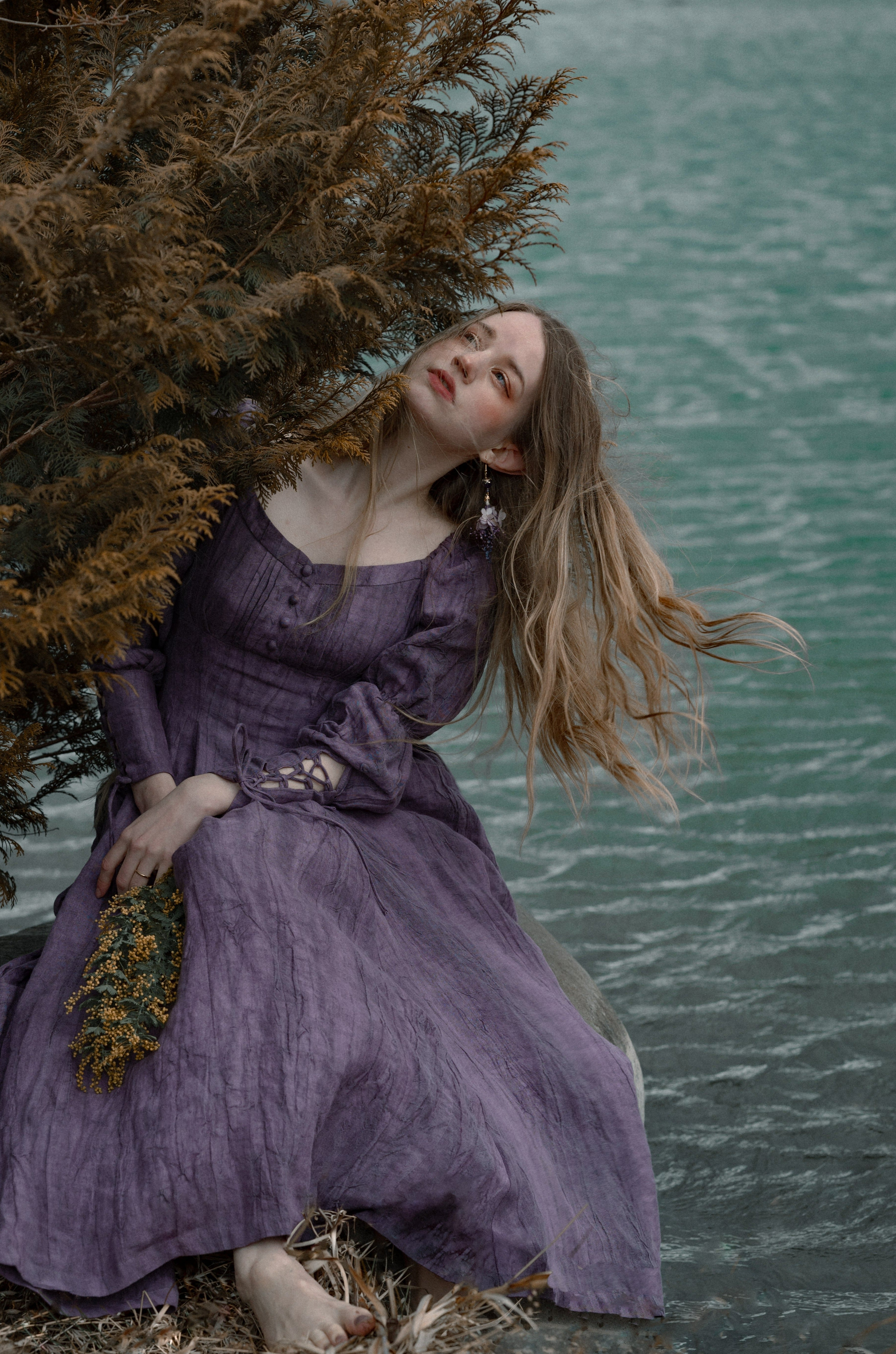 Phoenix 24 | Embroidery Daisy Linen Dress – Linennaive