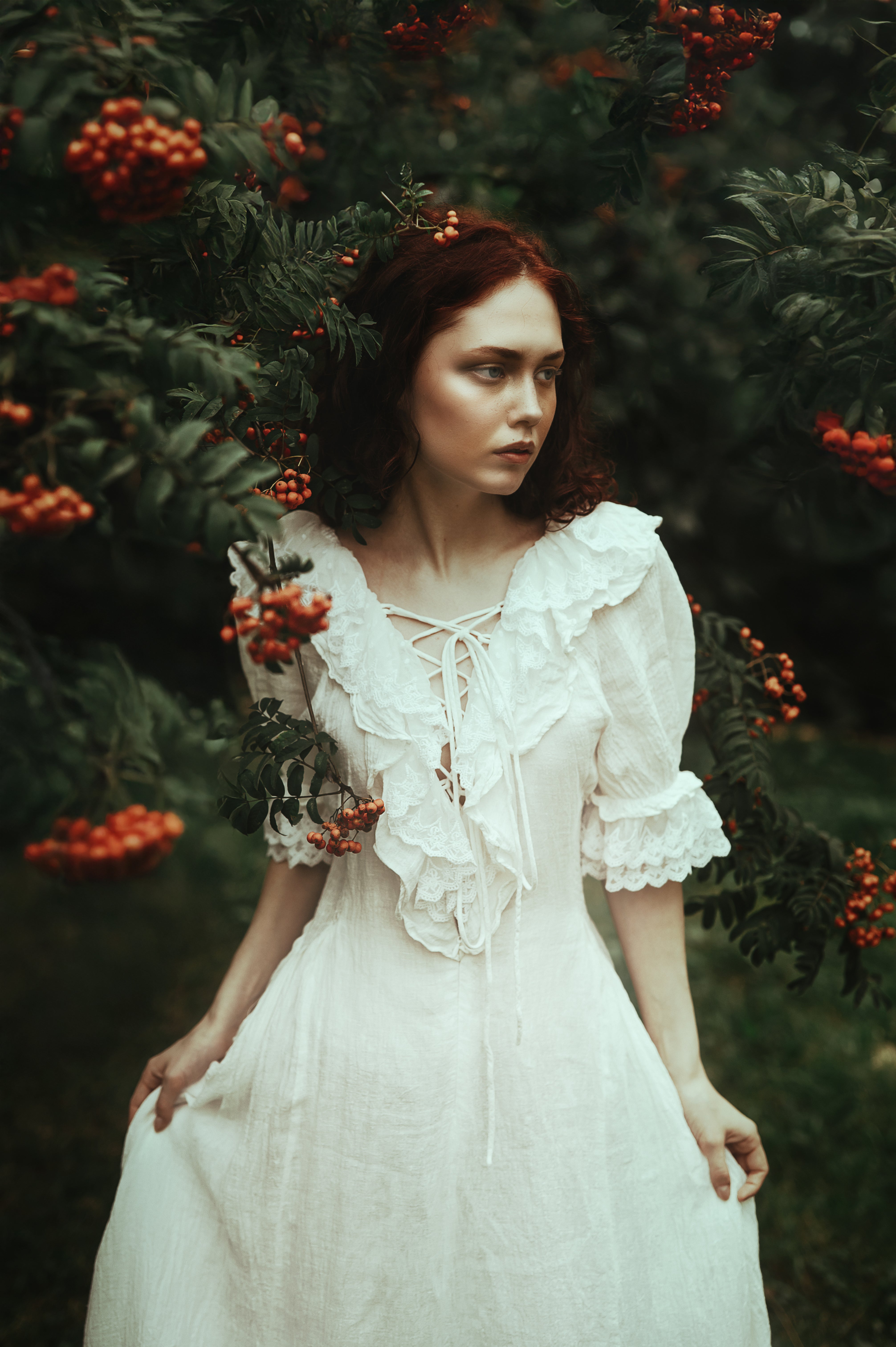 Elysia 15 | Lace-up linen flared dress – Linennaive