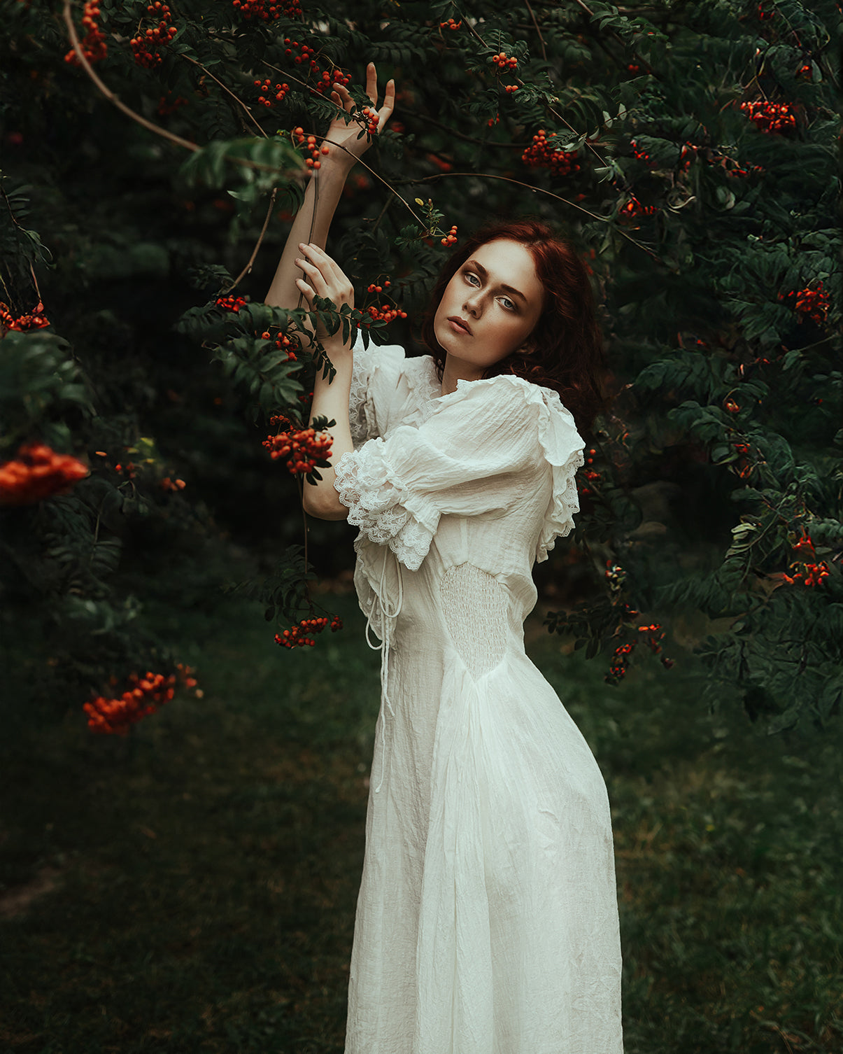 Elysia 15 | Lace-up linen flared dress – Linennaive