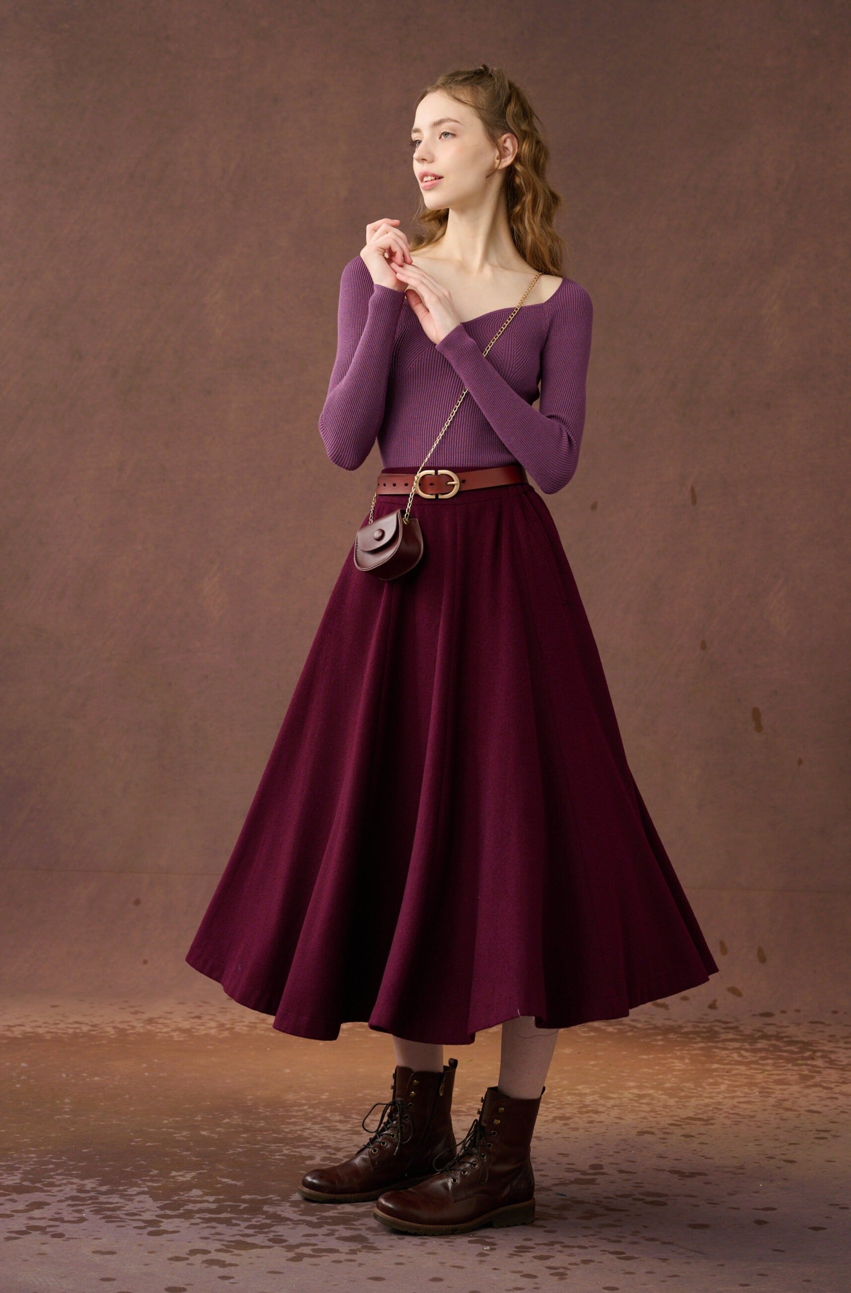 The Soft Lawn 12 | Midi Wool Skirt main image 0