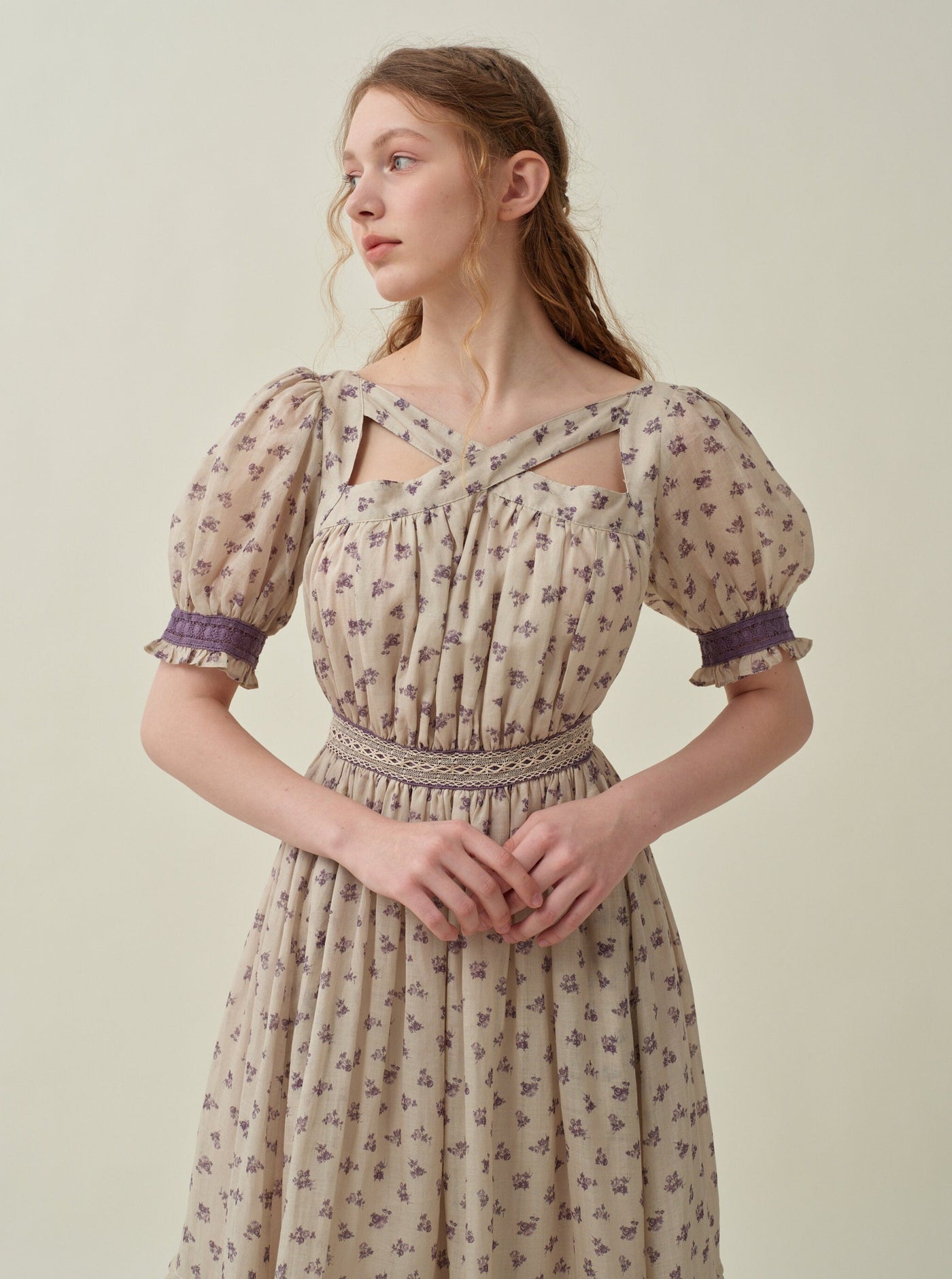 Camellia 18 | lace linen dress