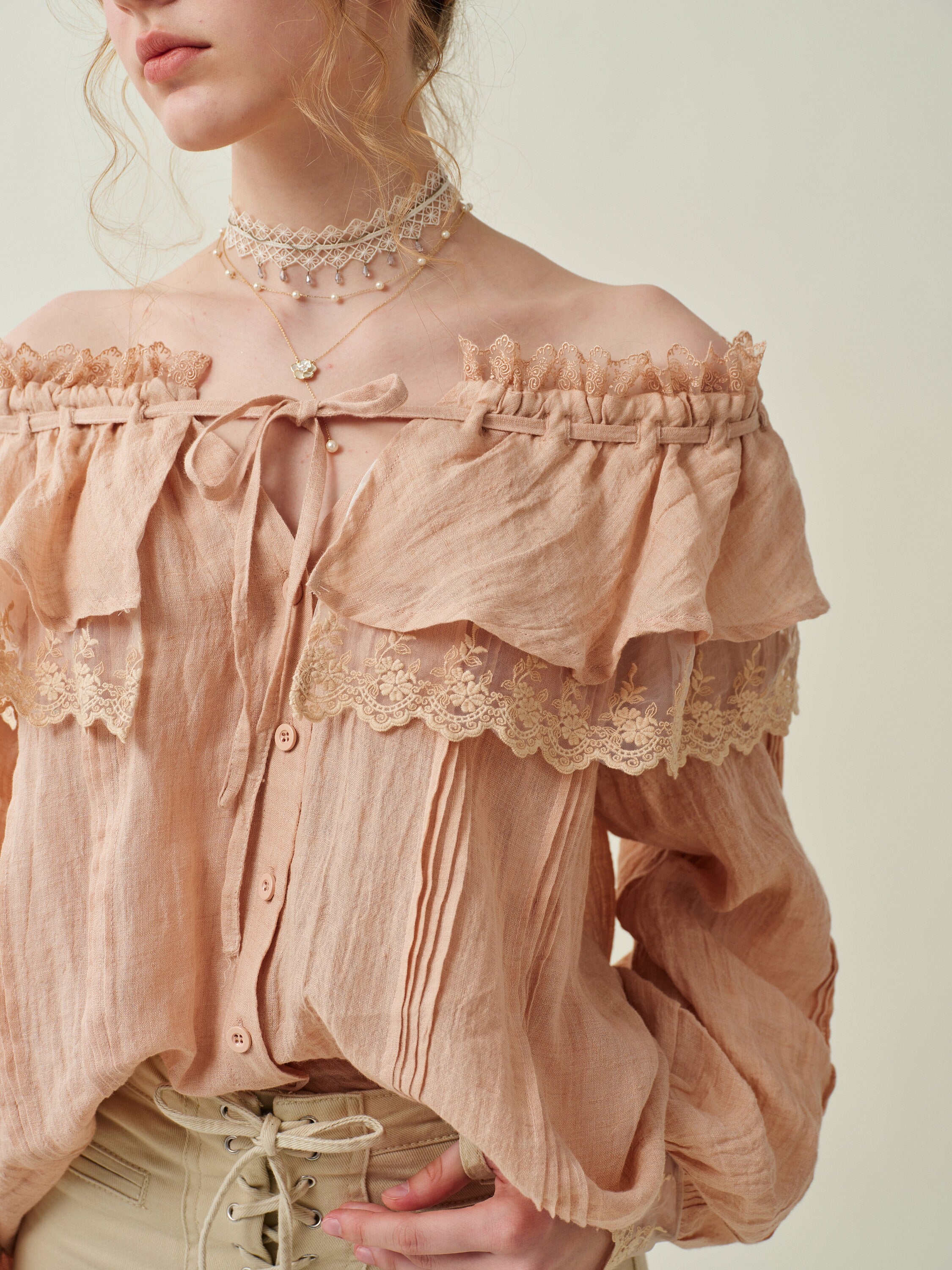 fancy ruffle blouse