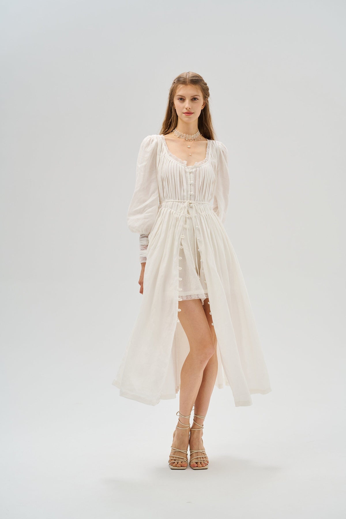 Josefina 19 | Dreamy Pleated Linen Dress Gown