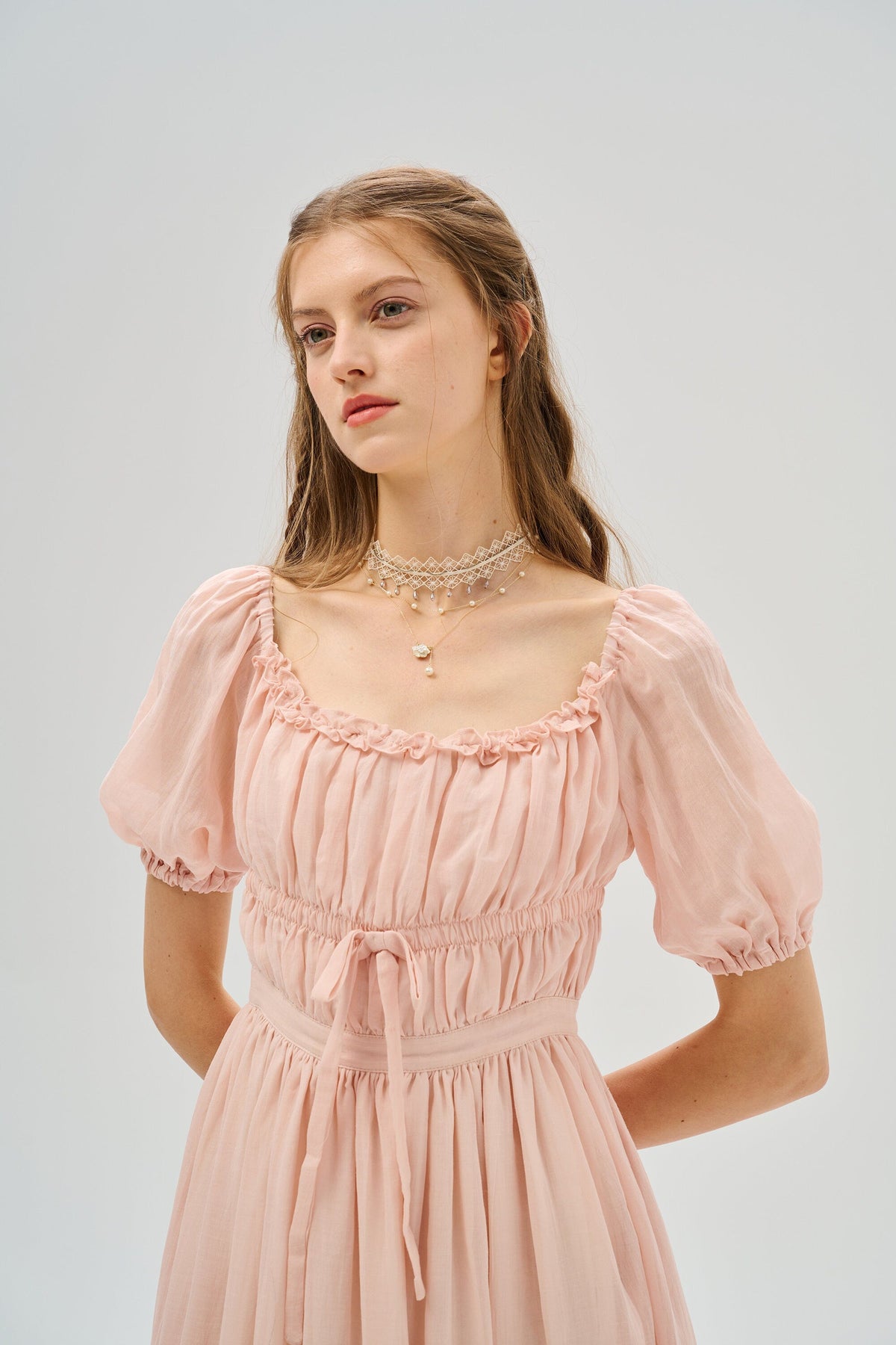 Hyams Linen Dress Lotus Tan