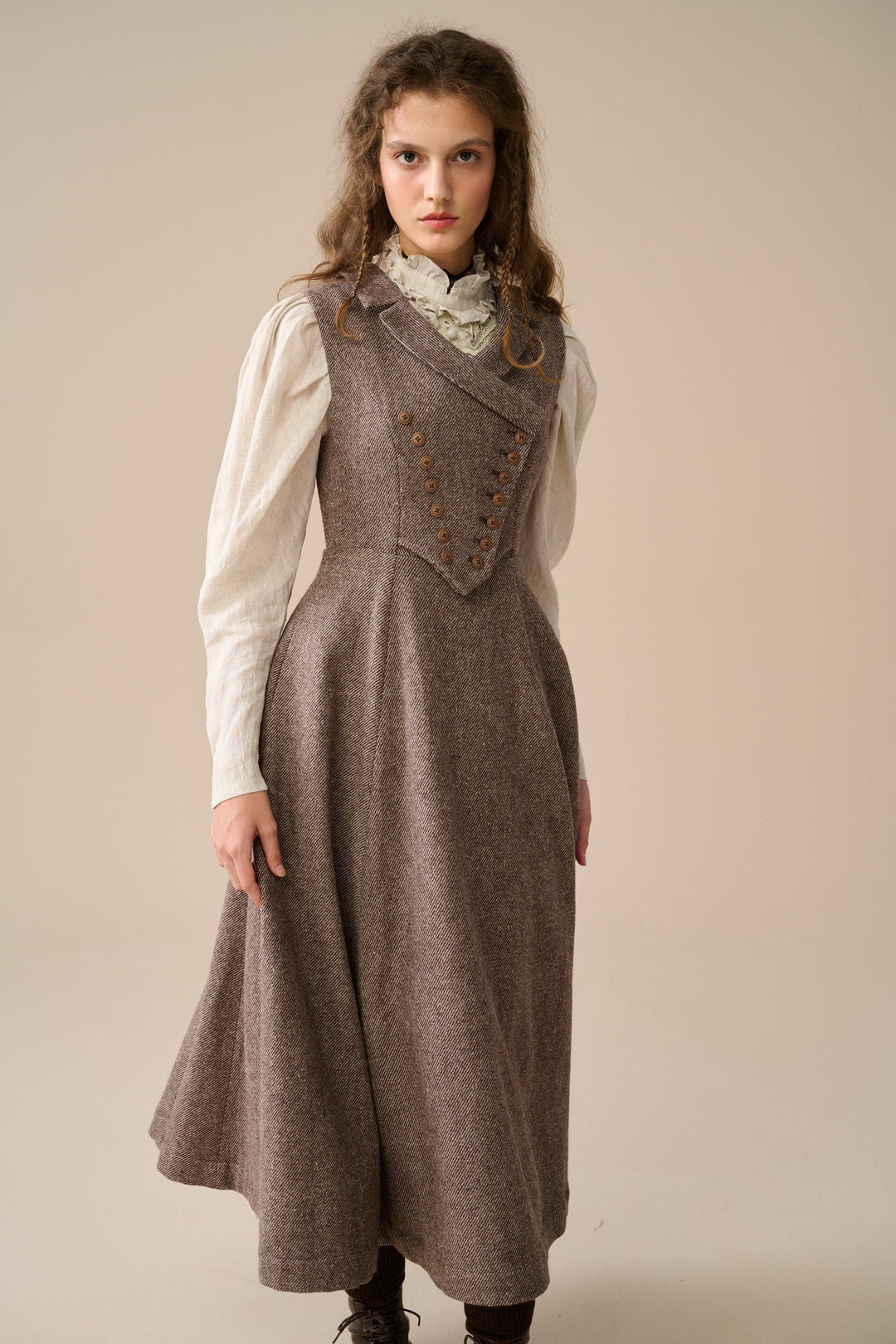 Helen 17| Vintage wool dress Gray / 2XL