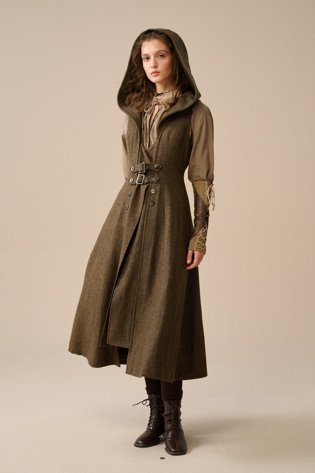 woman winter dress with hood Sweater Warmer Dress