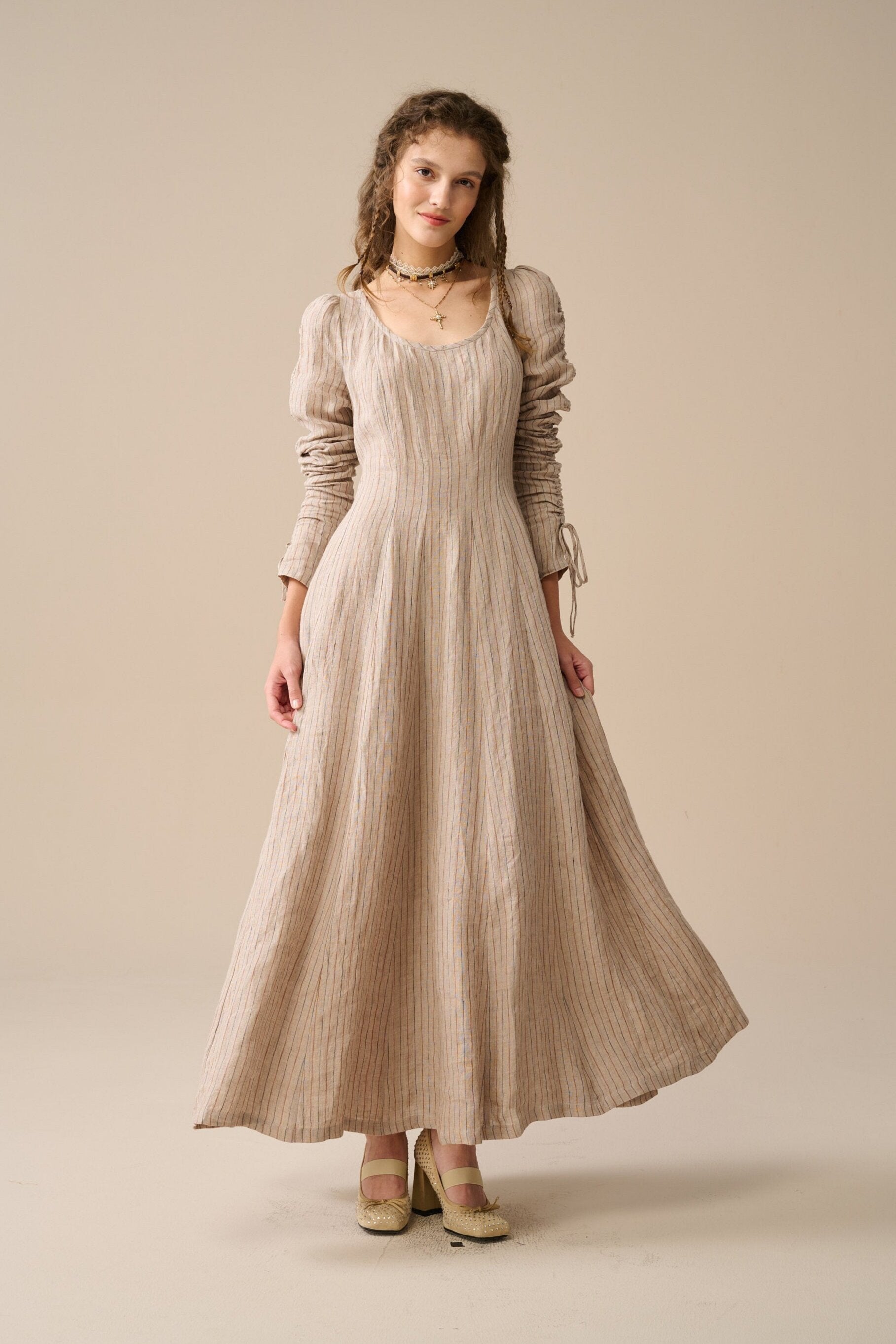 Crystal 17 | Victorian maxi linen dress – Linennaive