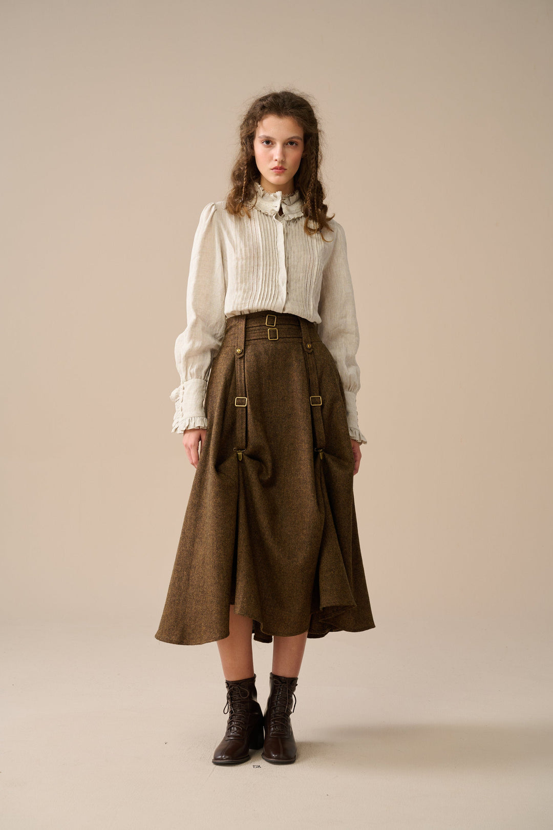 NWOT Counterparts Dark Brown Knee Length Washable Stretch A Line Skirt NWOT Counterparts Dark Brown Knee Length Washable Stretch A Line Skirt