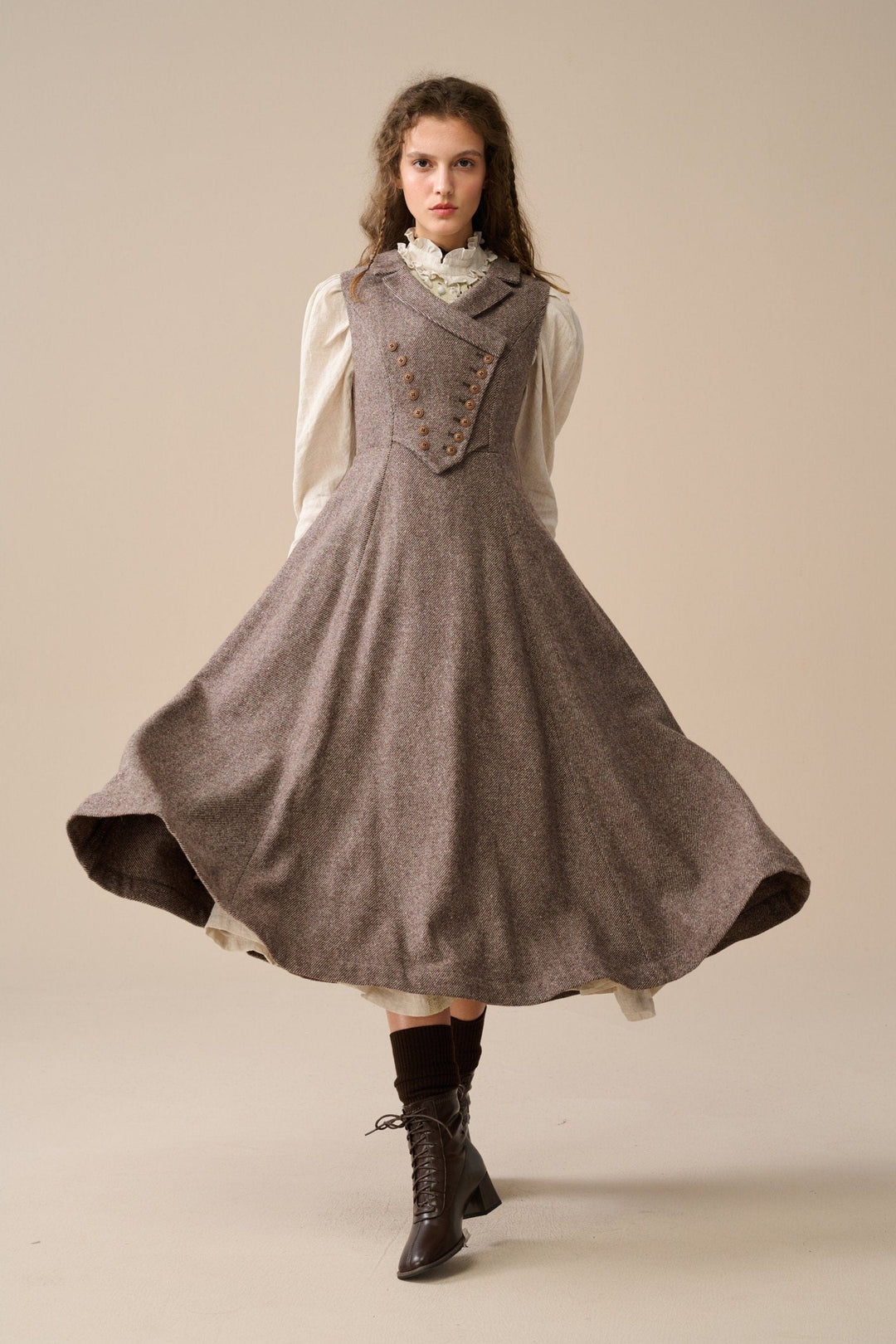 Helen 17| Vintage wool dress Plum / L Helen 17| Vintage wool dress Plum / L