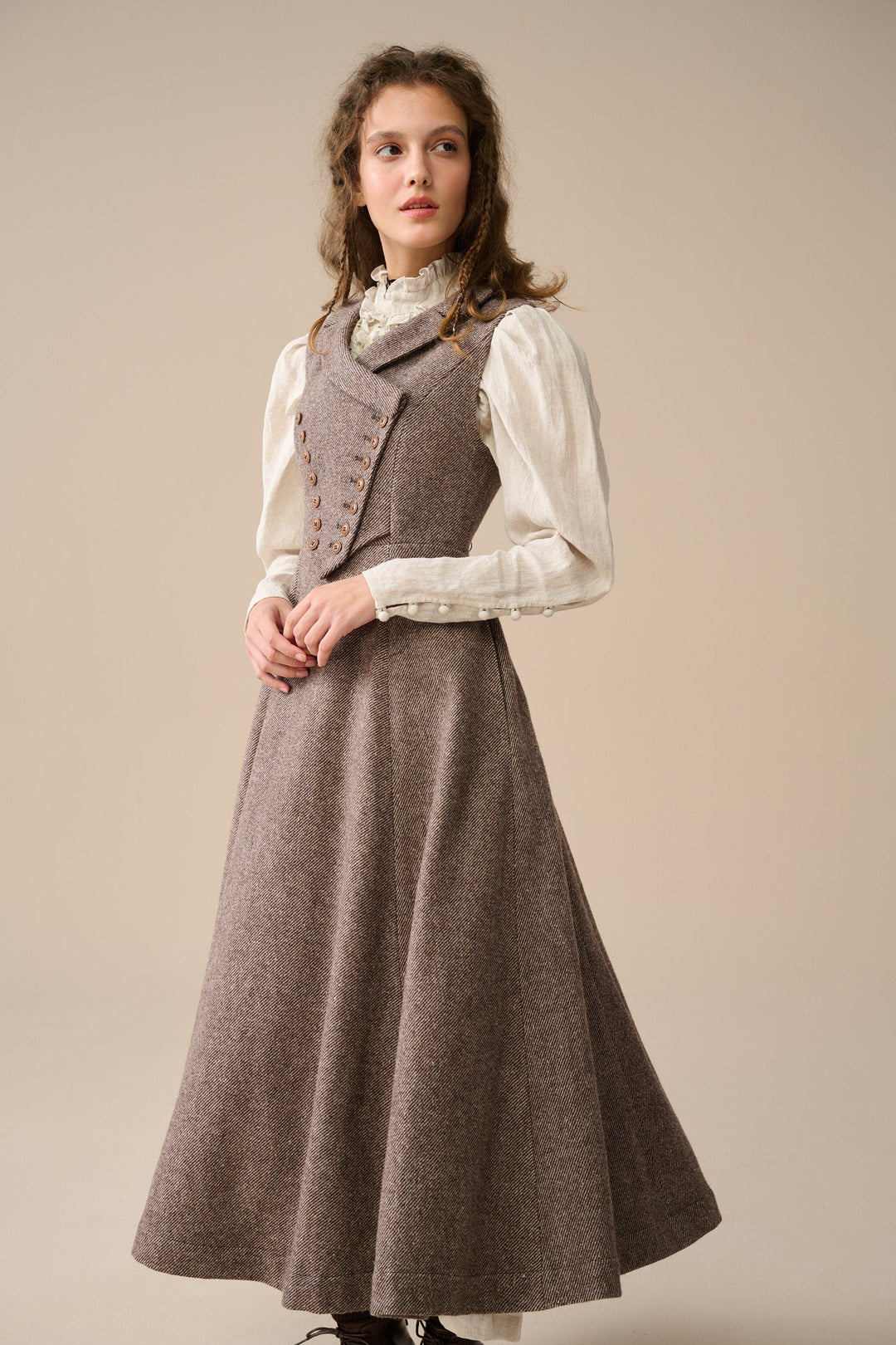 Helen 17| Vintage wool dress Gray / 2XL