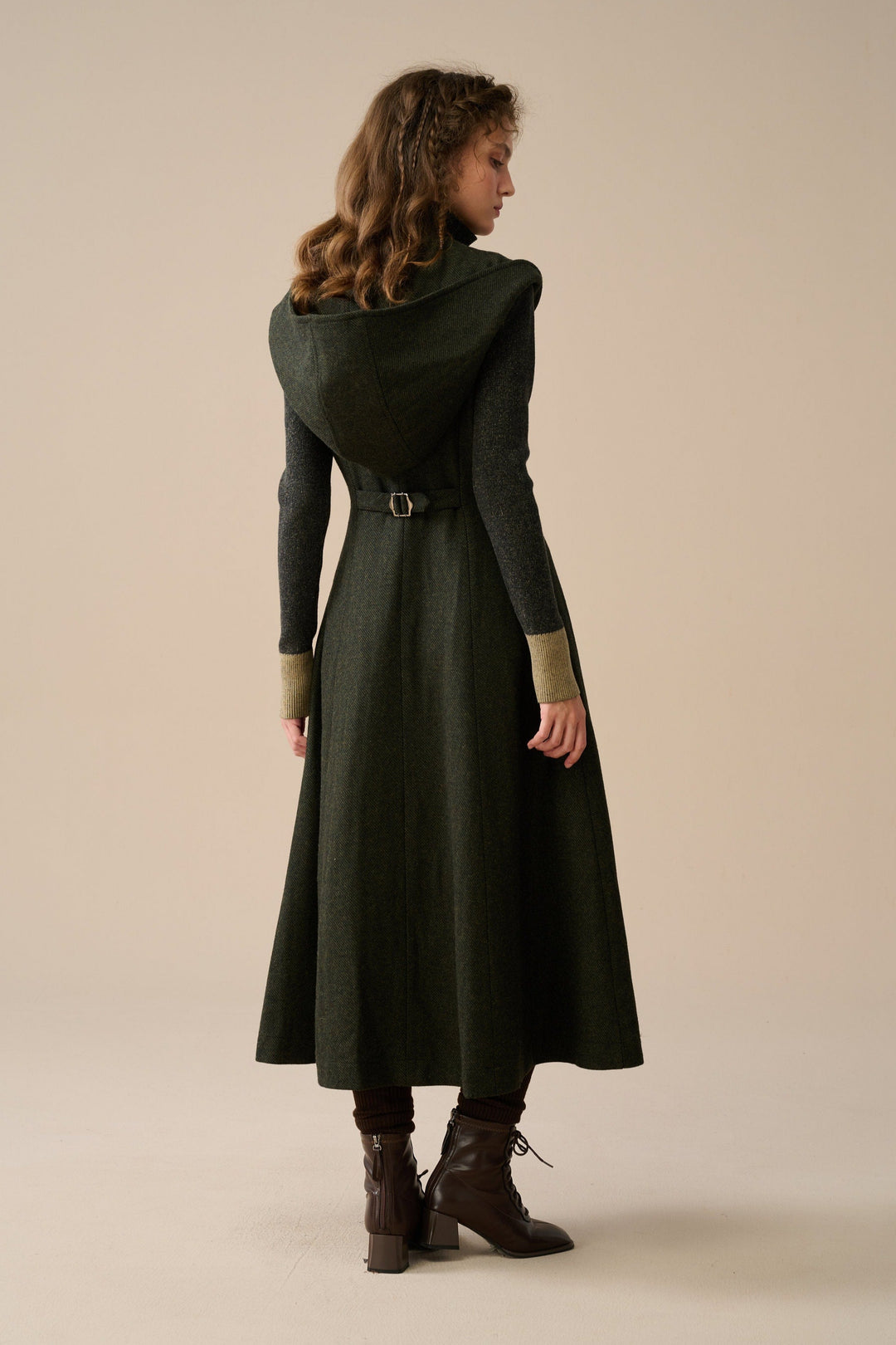 Patricia 21| hooded corset wool dress Linennaive Patricia 21| hooded corset wool dress Linennaive