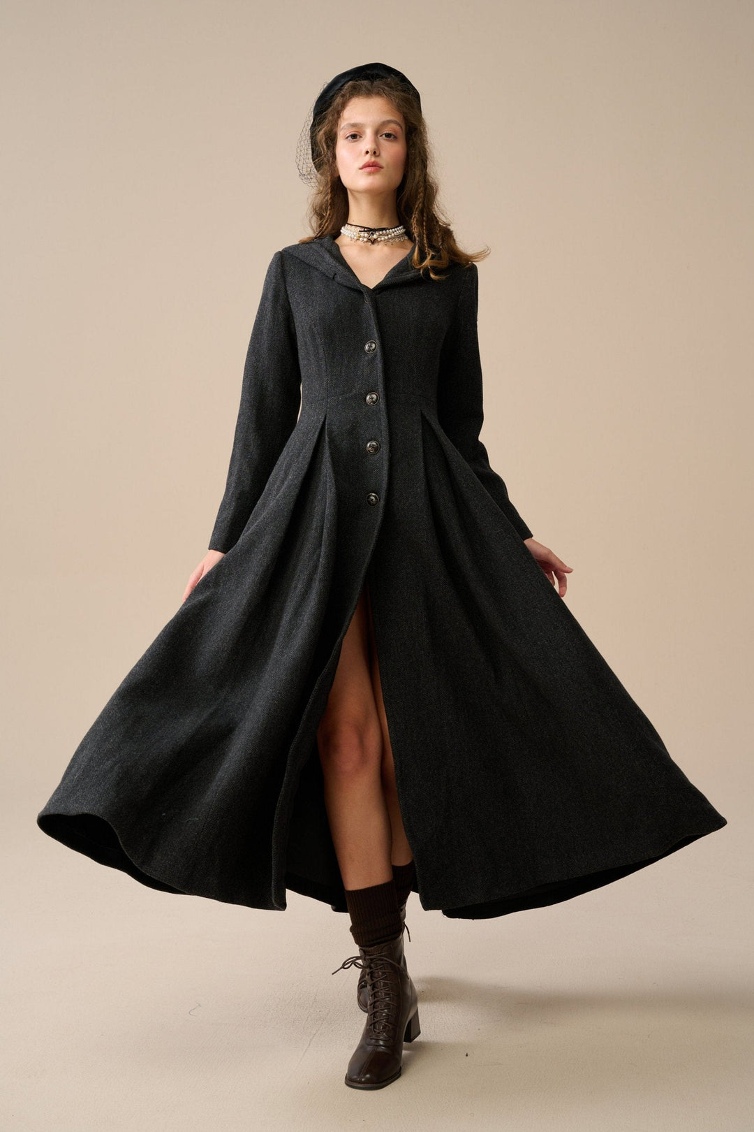 My Fair Lady 26 | Hooded Wool Coat Teal / S My Fair Lady 26 | Hooded Wool Coat Teal / S