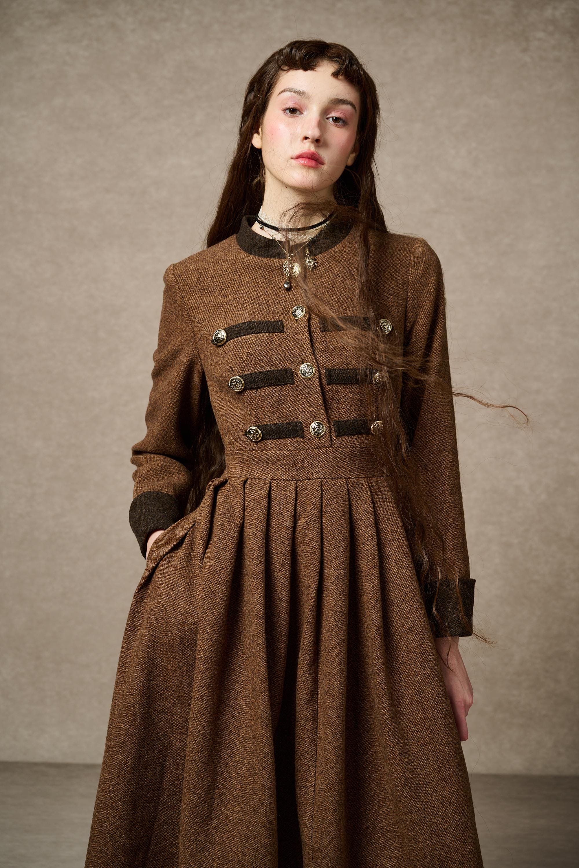 Willow 27 | green wool dress – Linennaive