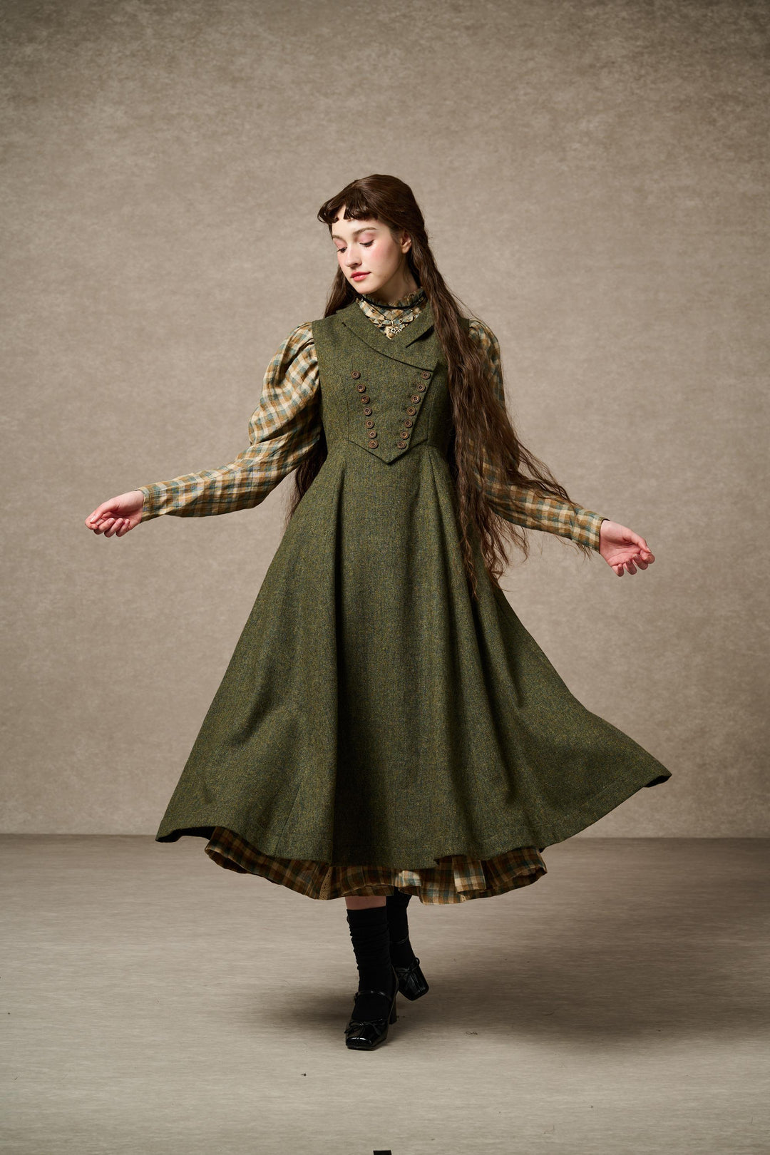 Helen 17| Vintage wool dress Plum / XS
