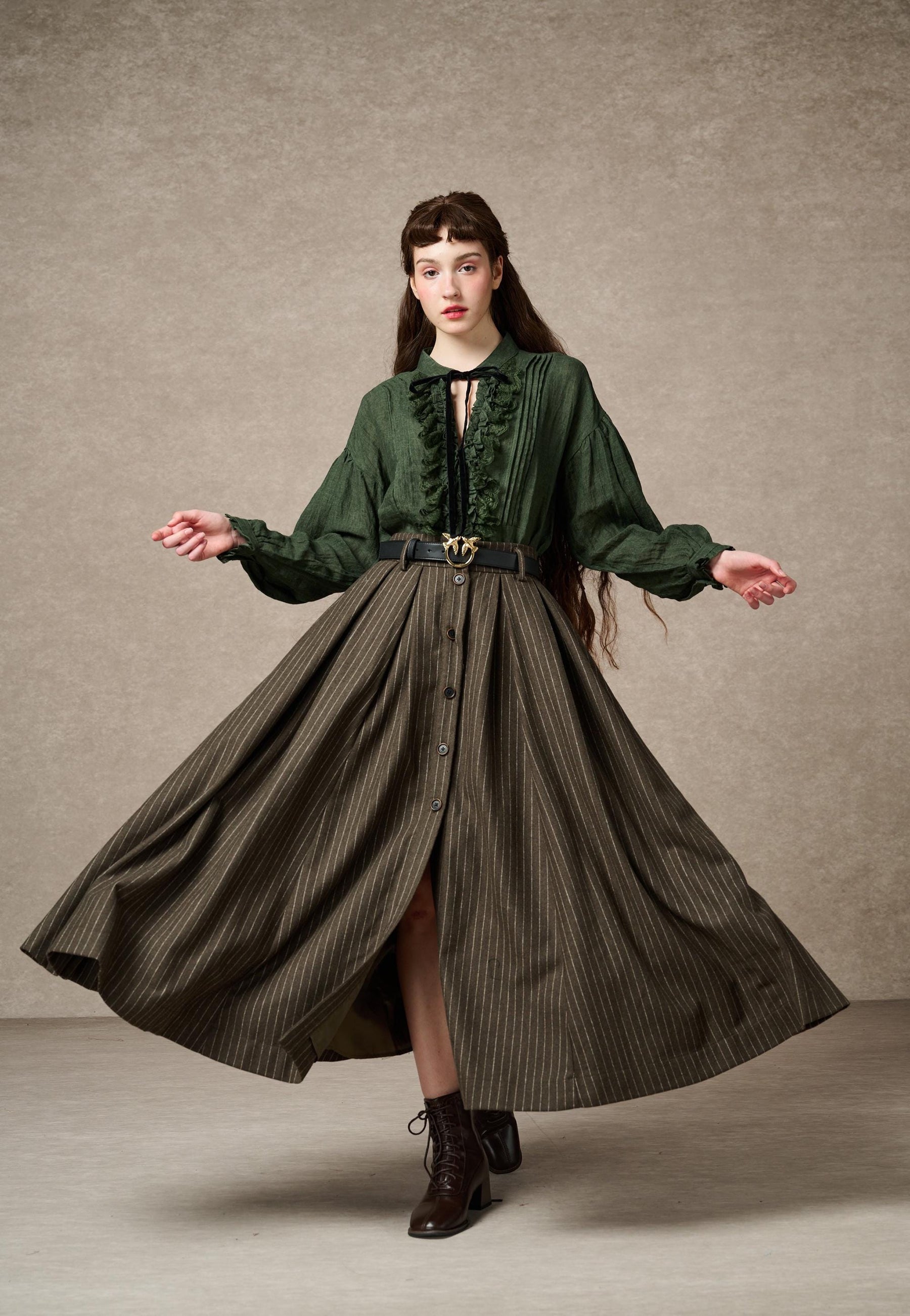 Striped wool skirt Skirts