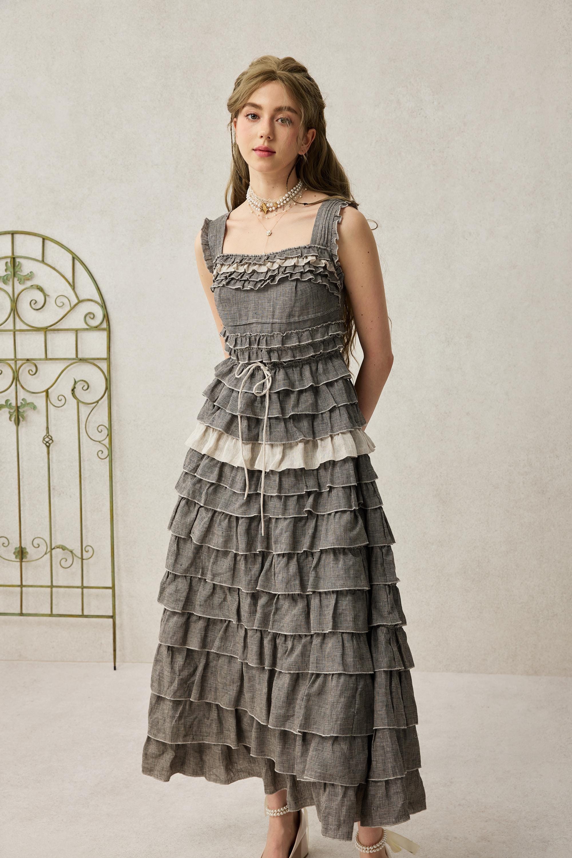 Petals 22 | Dreamy gradient Linen Dress – Linennaive