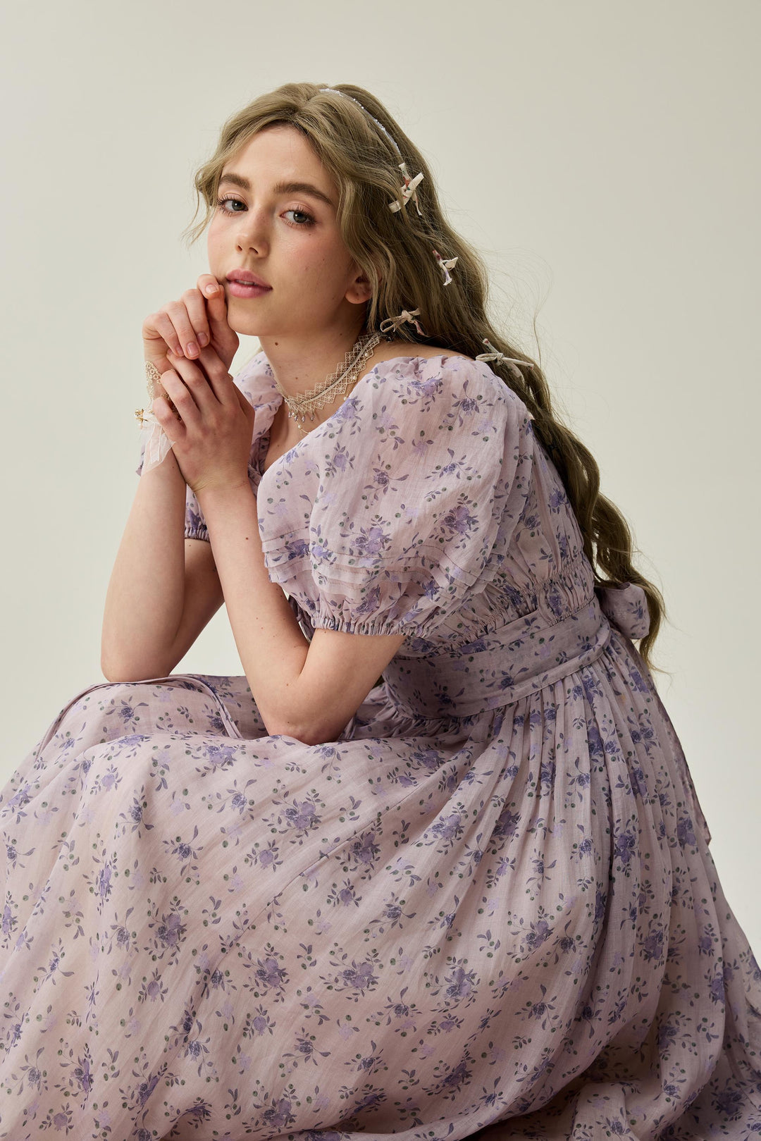 Alice 19 | Floral linen dress Linennaive Alice 19 | Floral linen dress Linennaive