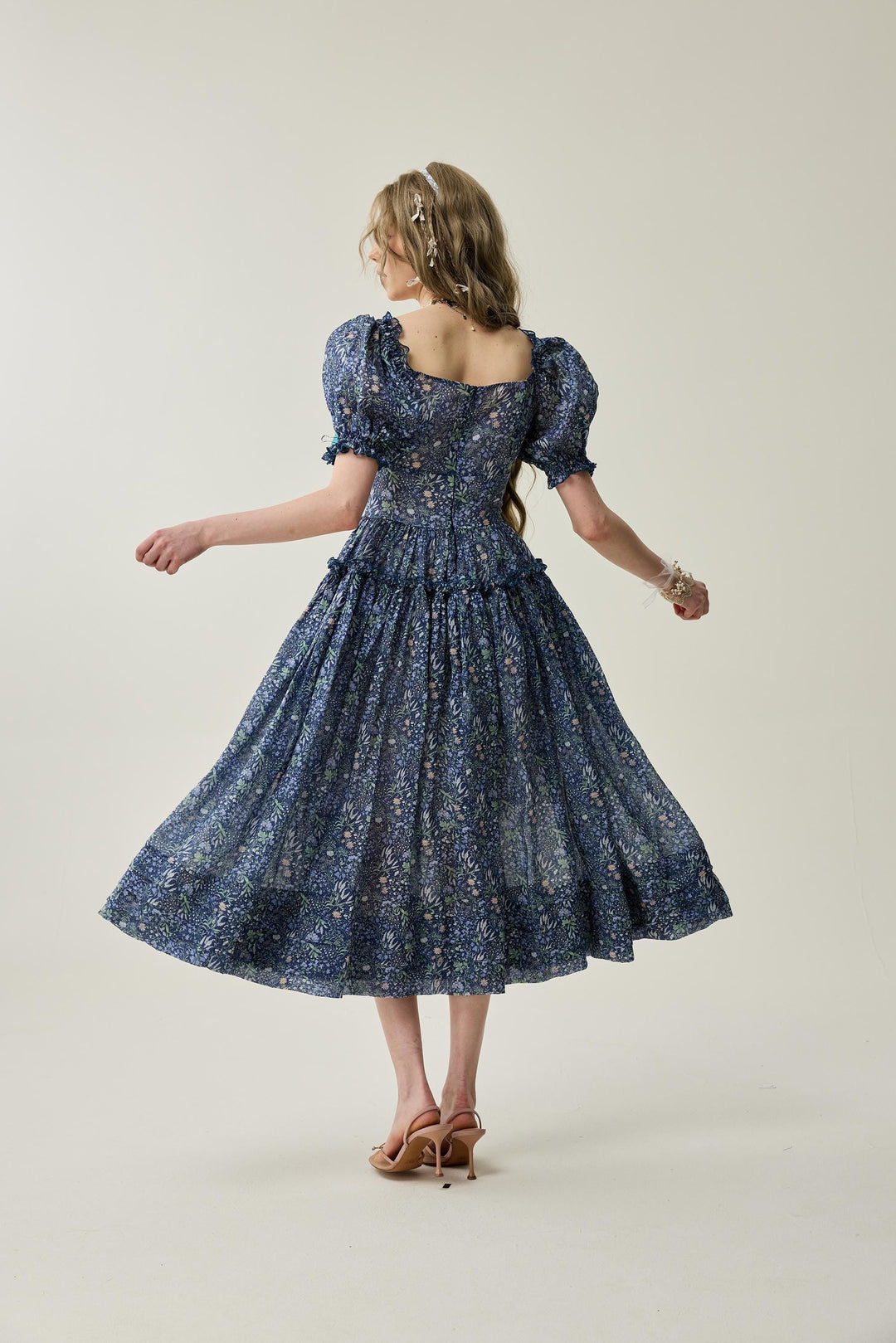 Julia 35 | Floral linen dress Midnight Floral / 2XL Julia 35 | Floral linen dress Midnight Floral / 2XL