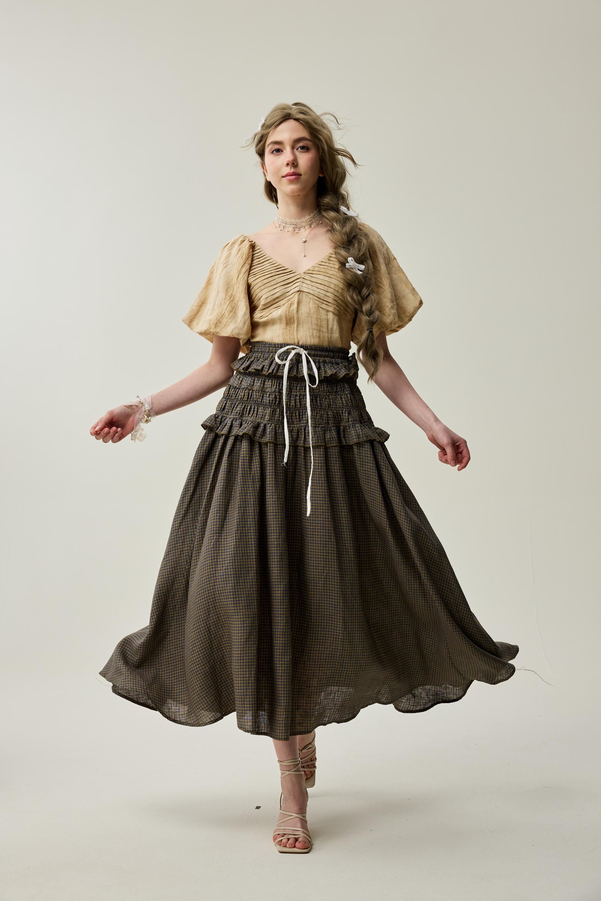 Wind 33 | Ruffled linen skirt – Linennaive