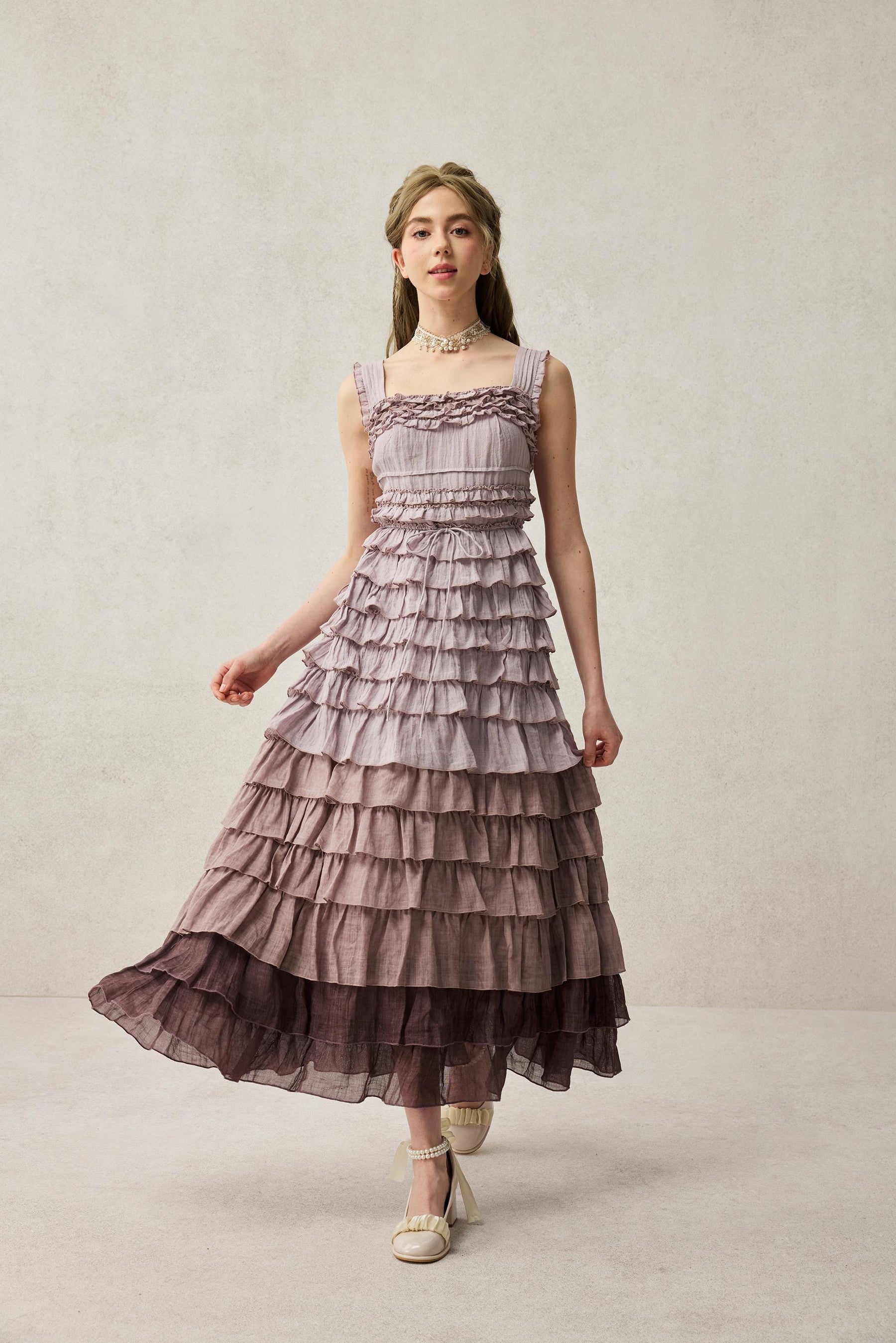 Milk Petal Linen Dress