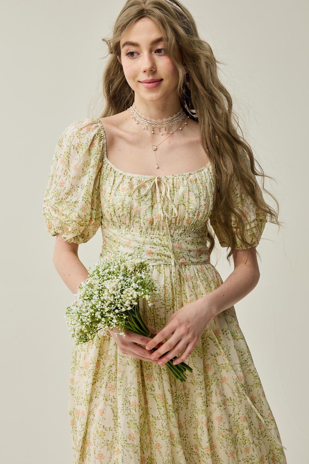 Alice 19 | Floral linen dress Linennaive Alice 19 | Floral linen dress Linennaive