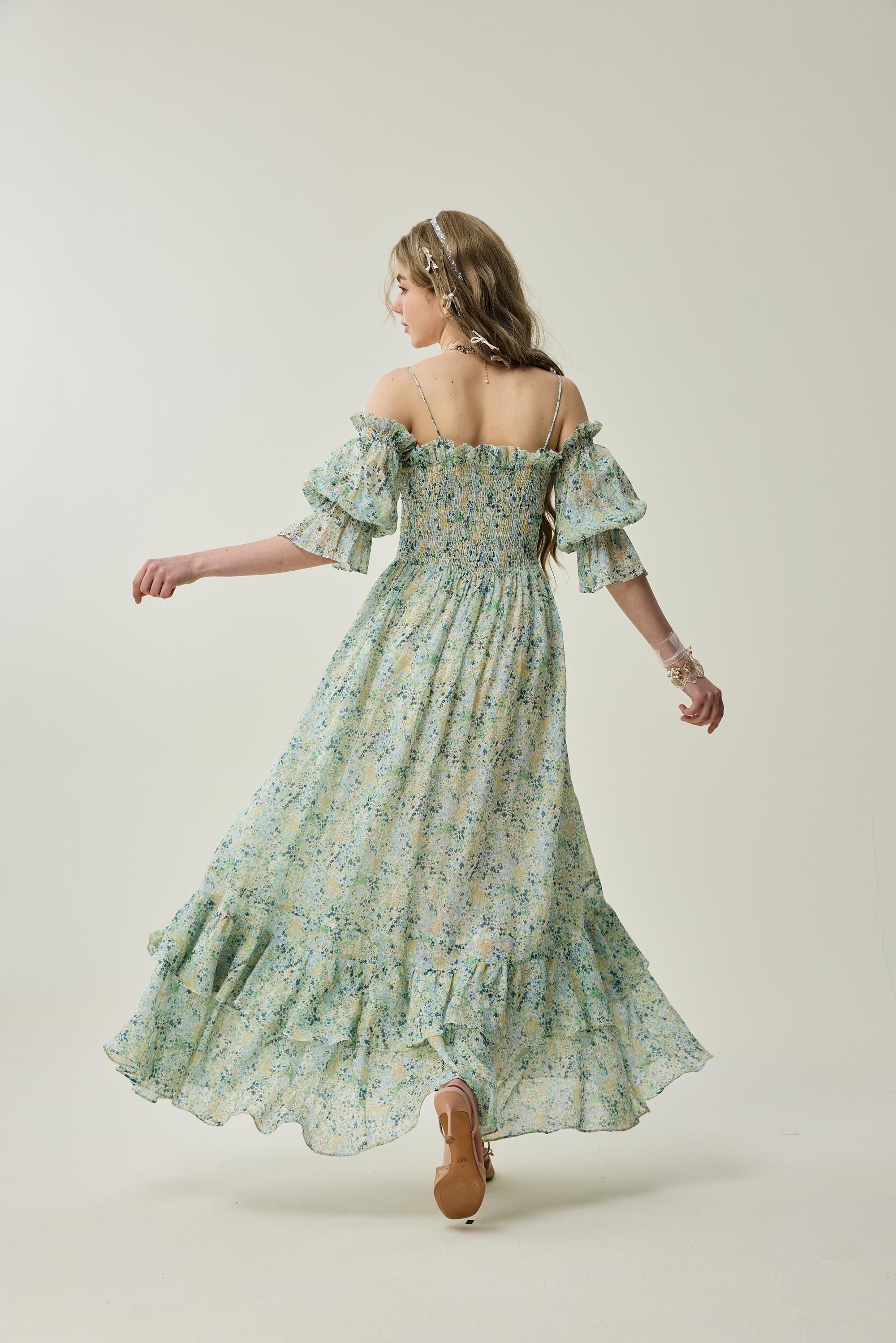 Vines 25| Floral linen dress – Linennaive