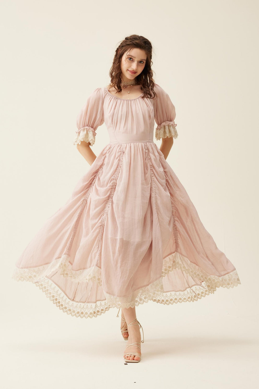 elowen ruffle maxi dress in pink Elowen Ruffle Maxi Dress Lucy in The Sky