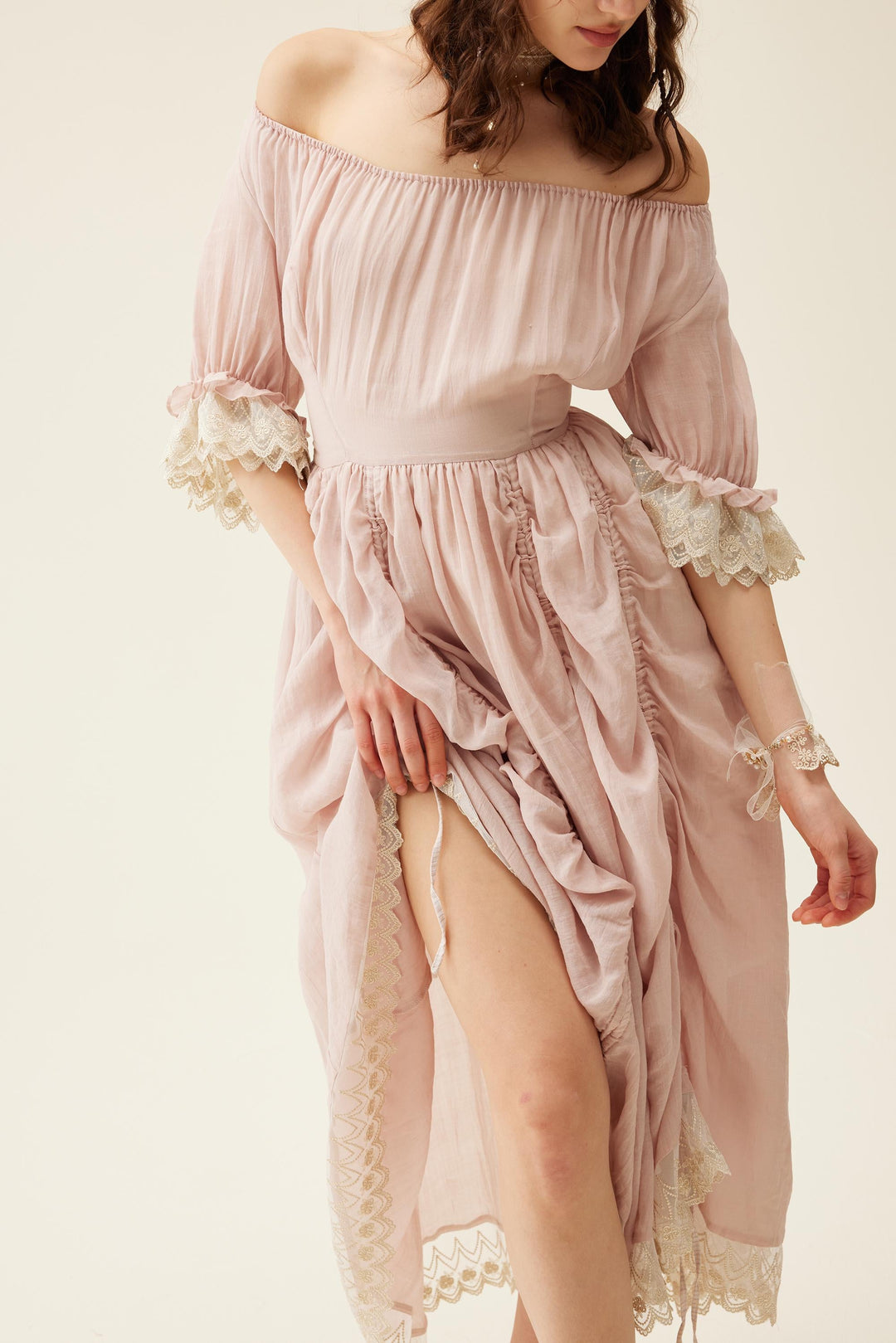 elowen ruffle maxi dress in pink Elowen Ruffle Maxi Dress in Pink as seen on @mayceepardoe