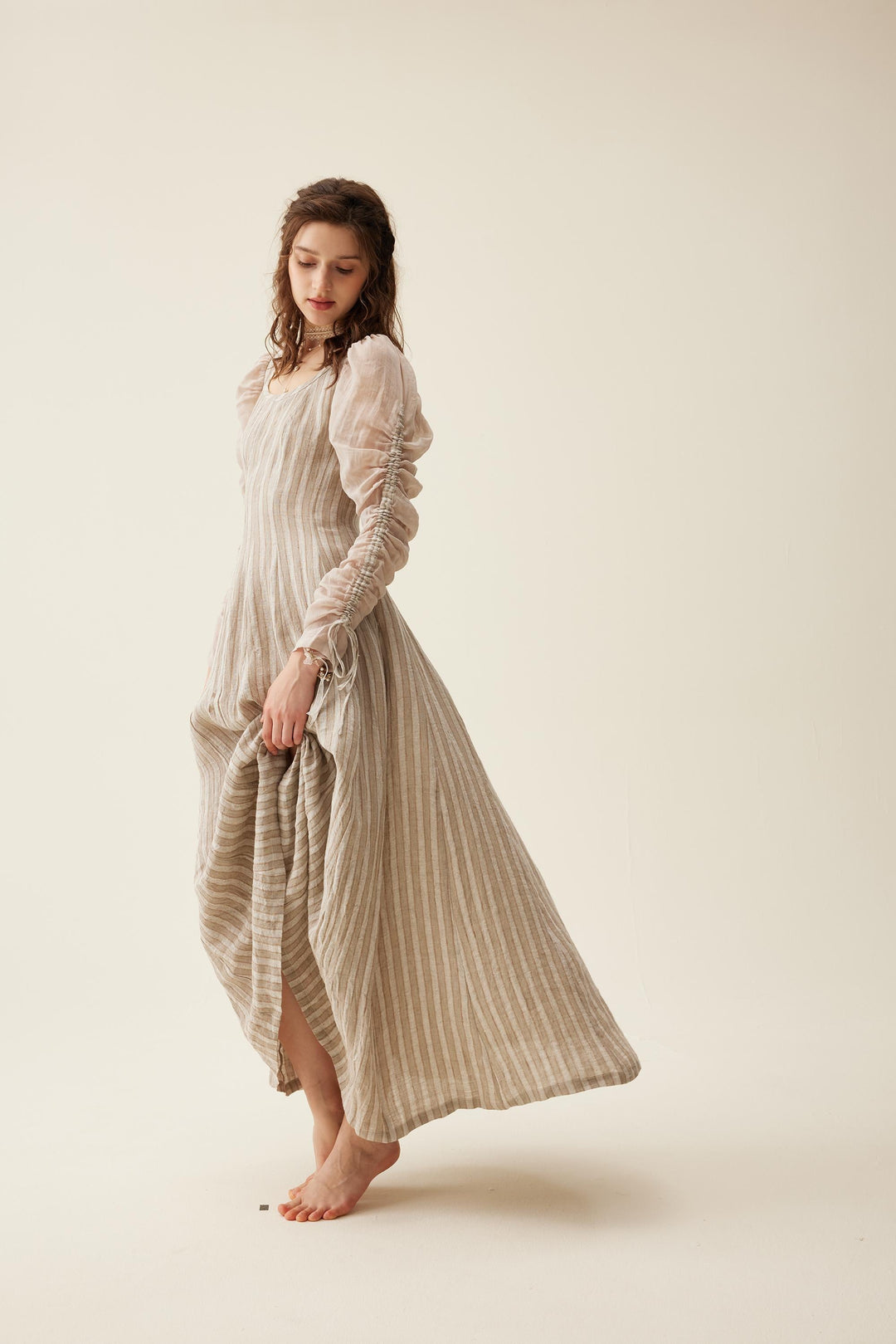 desert victorian maxi dress LoveShackFancy Desert Victorian Maxi Dress in Antique White