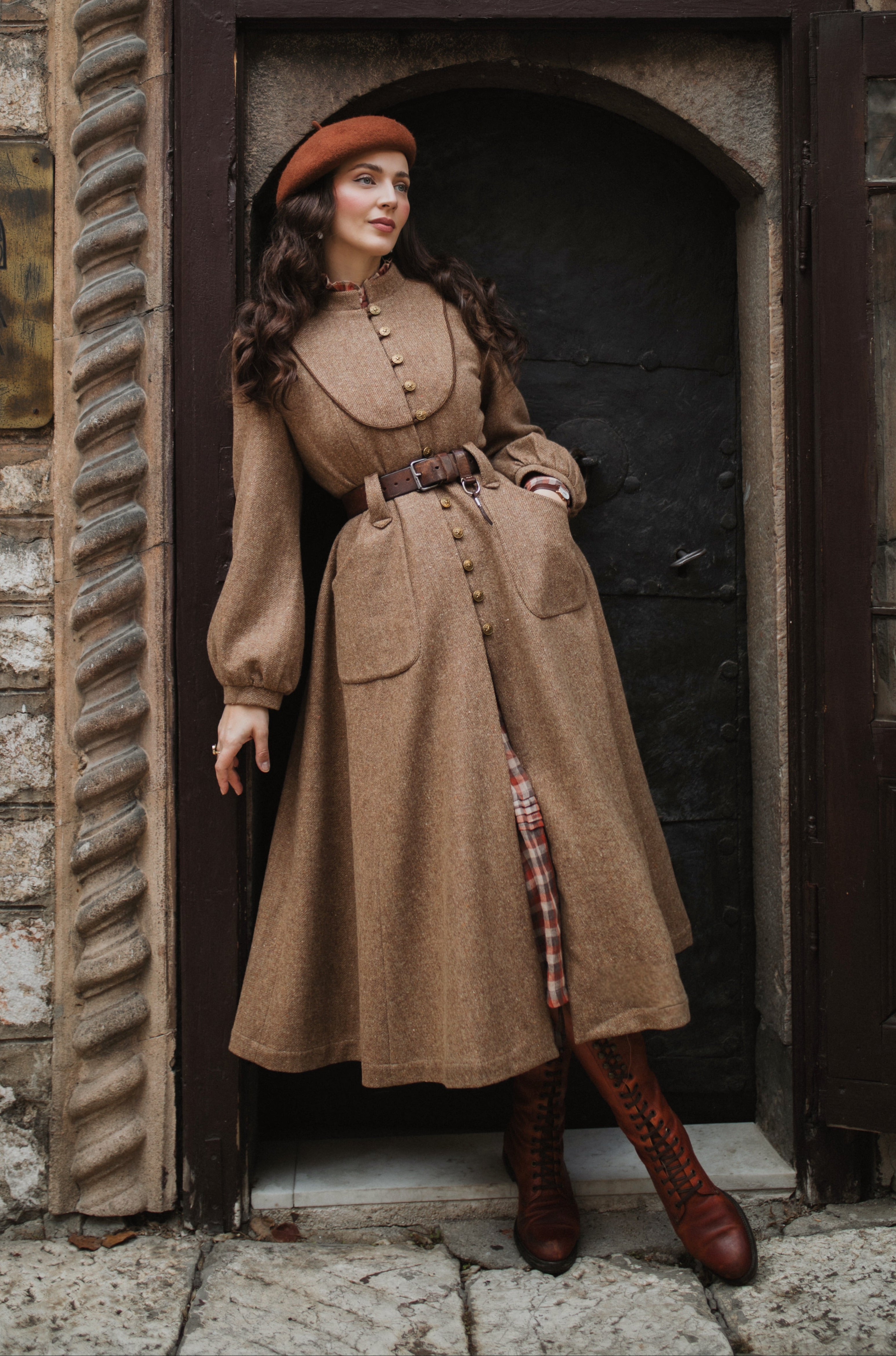Margaret 25|100% wool buttoned down coat – Linennaive