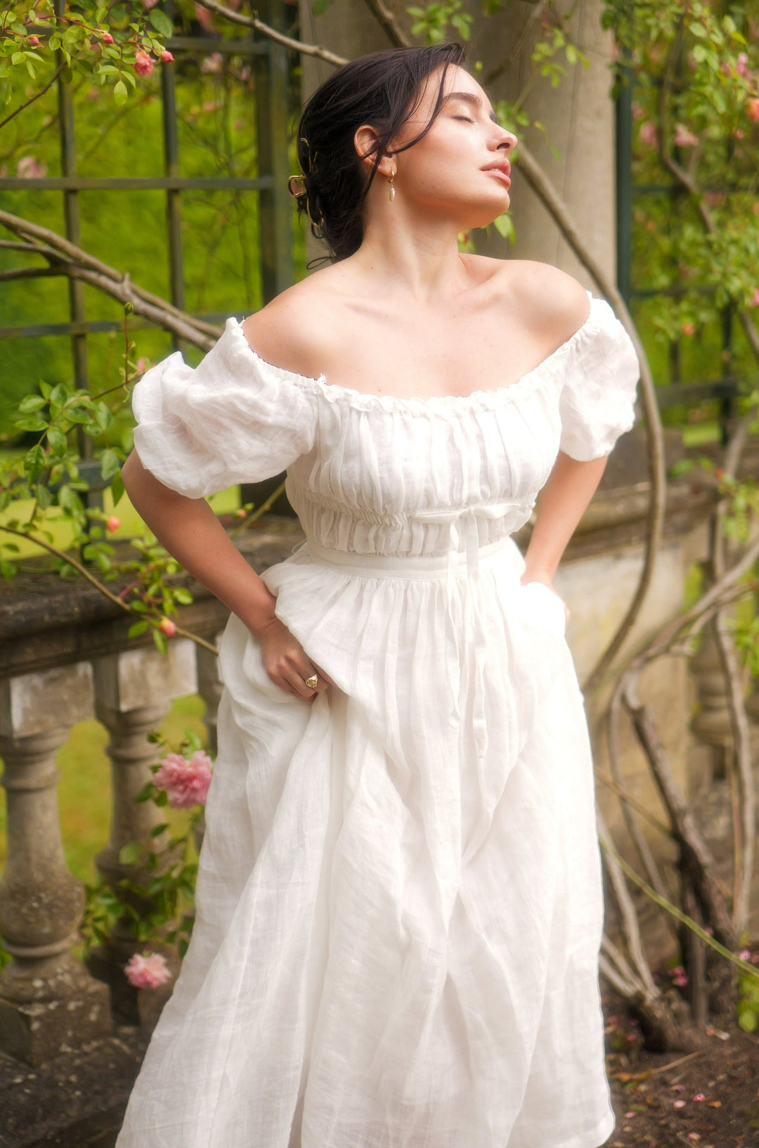 Osmanthus 01 | maxi linen dress White / XS Osmanthus 01 | maxi linen dress White / XS