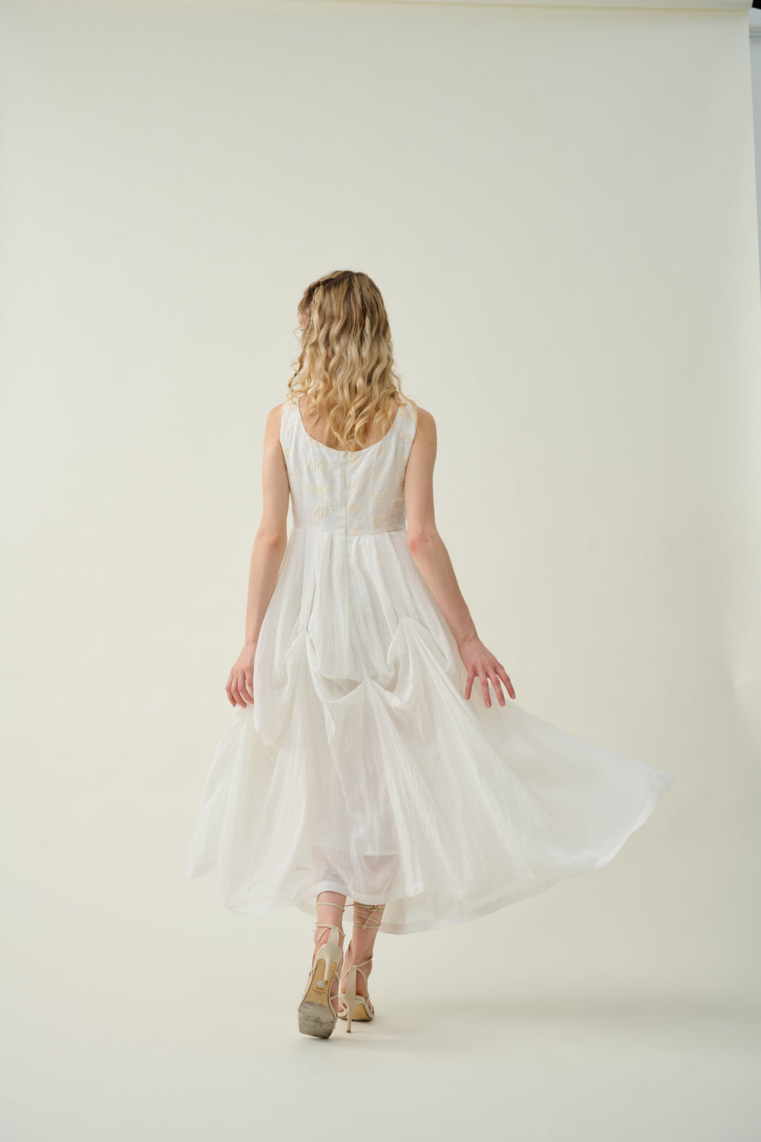 ethel 17 | Embroidered Linen dress