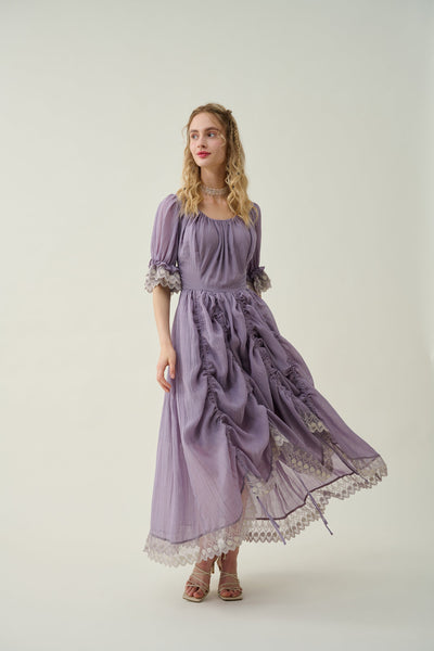 Elowen 27 | Lace Linen dress gown ( 2 way to wear )