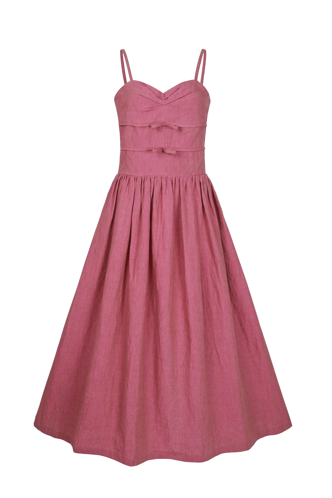 Glory Rose 01 | Pink Linen Dress