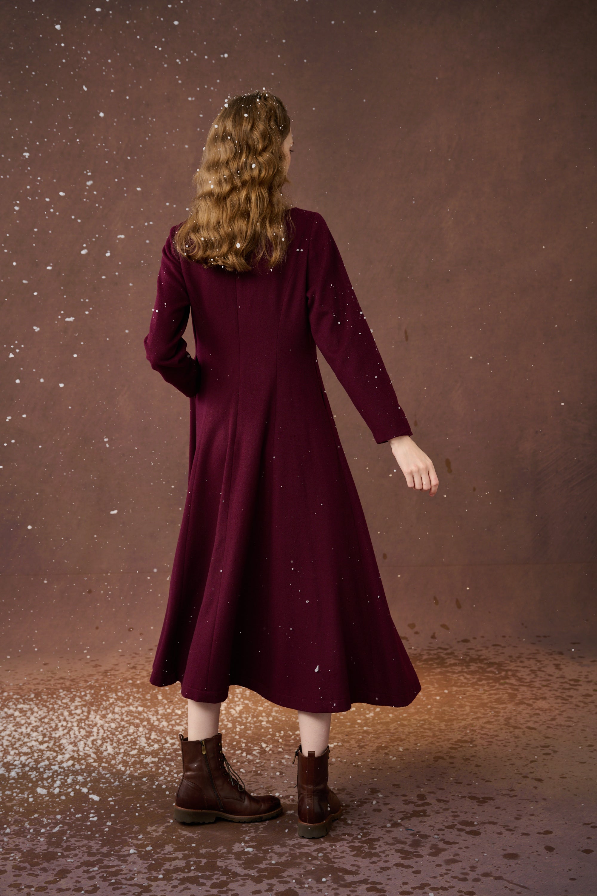 Mistletoe 17 | Vintage wool dress in Purple – Linennaive