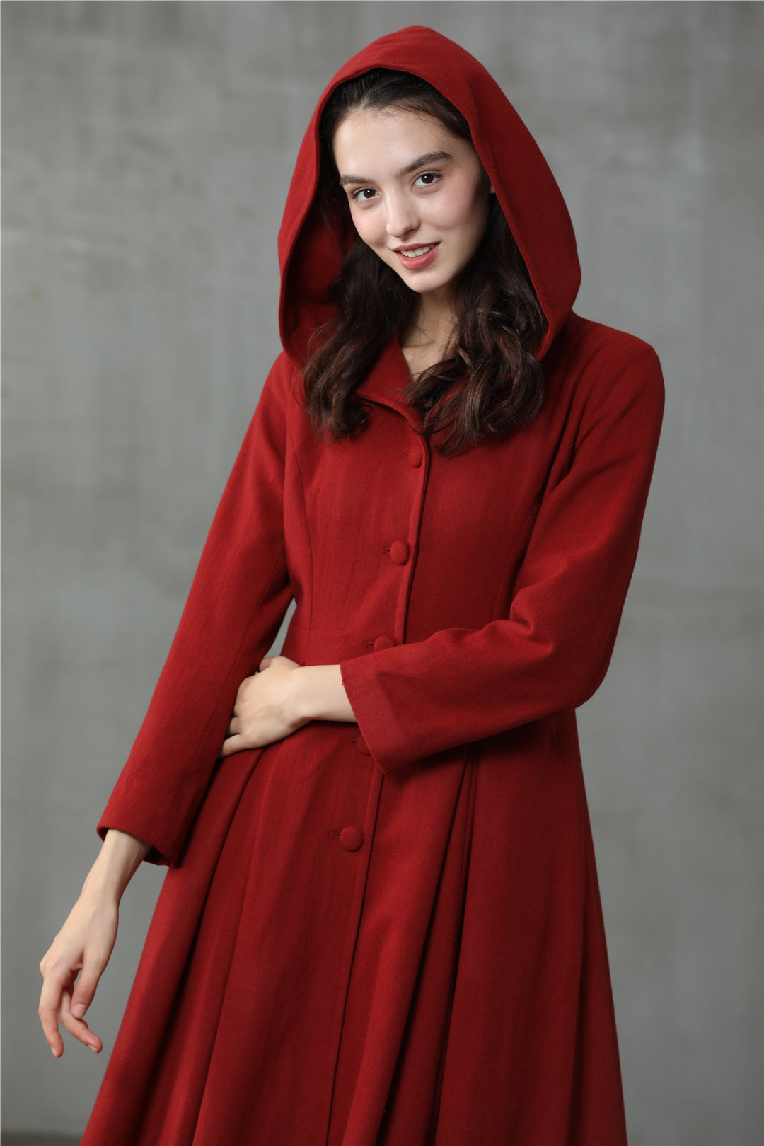 My Fair Lady 26 | Hooded Wool Coat Red / S My Fair Lady 26 | Hooded Wool Coat Red / S