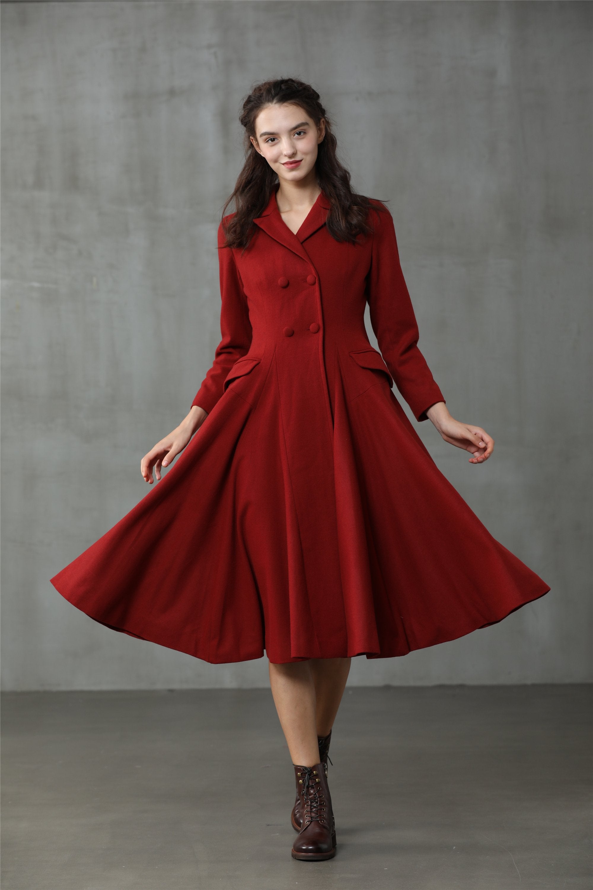Roman Holiday 2020 | Red Wool Coat Jacket – Linennaive