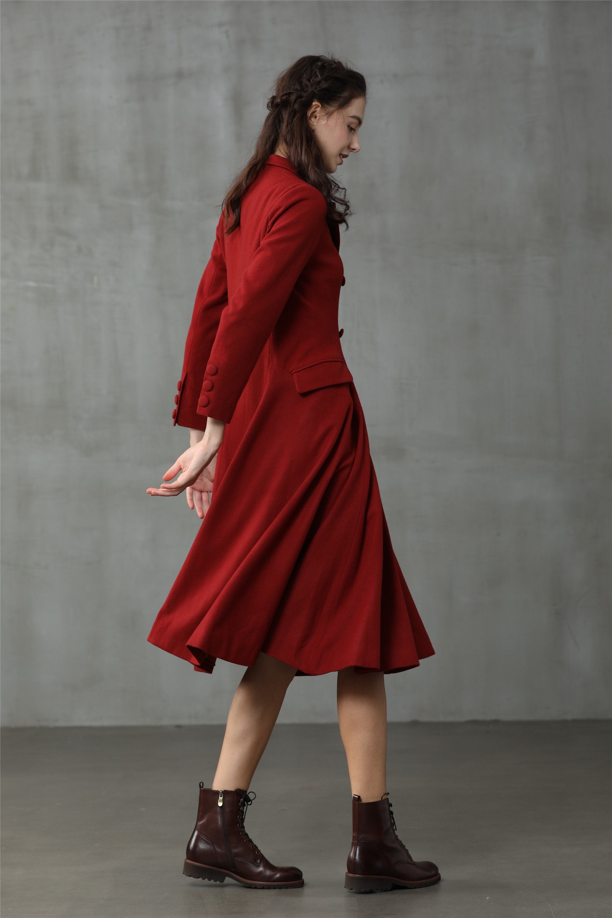 Roman Holiday 2020 | Red Wool Coat Jacket – Linennaive