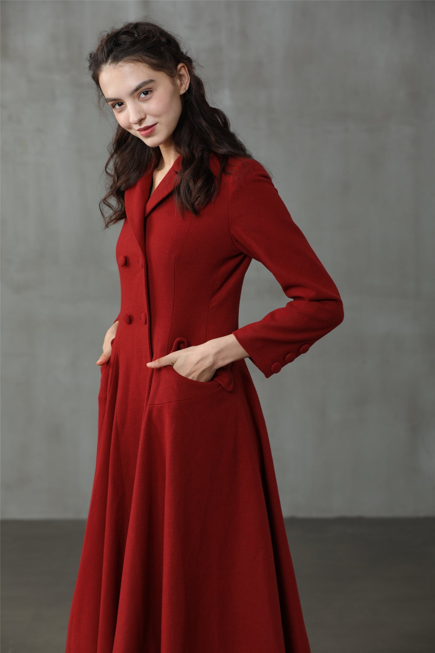 Roman Holiday 2020 | Red Wool Coat Jacket