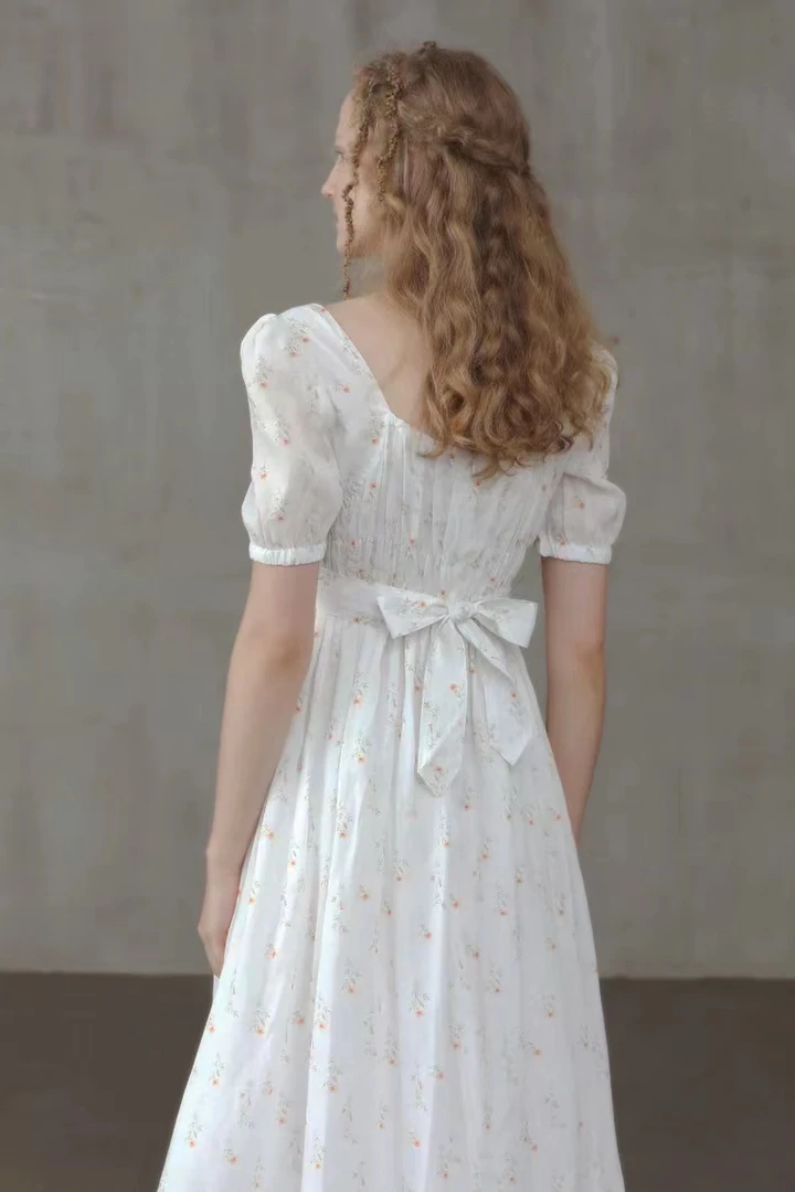 BERGAMOTE 20 | Floral Linen Dress
