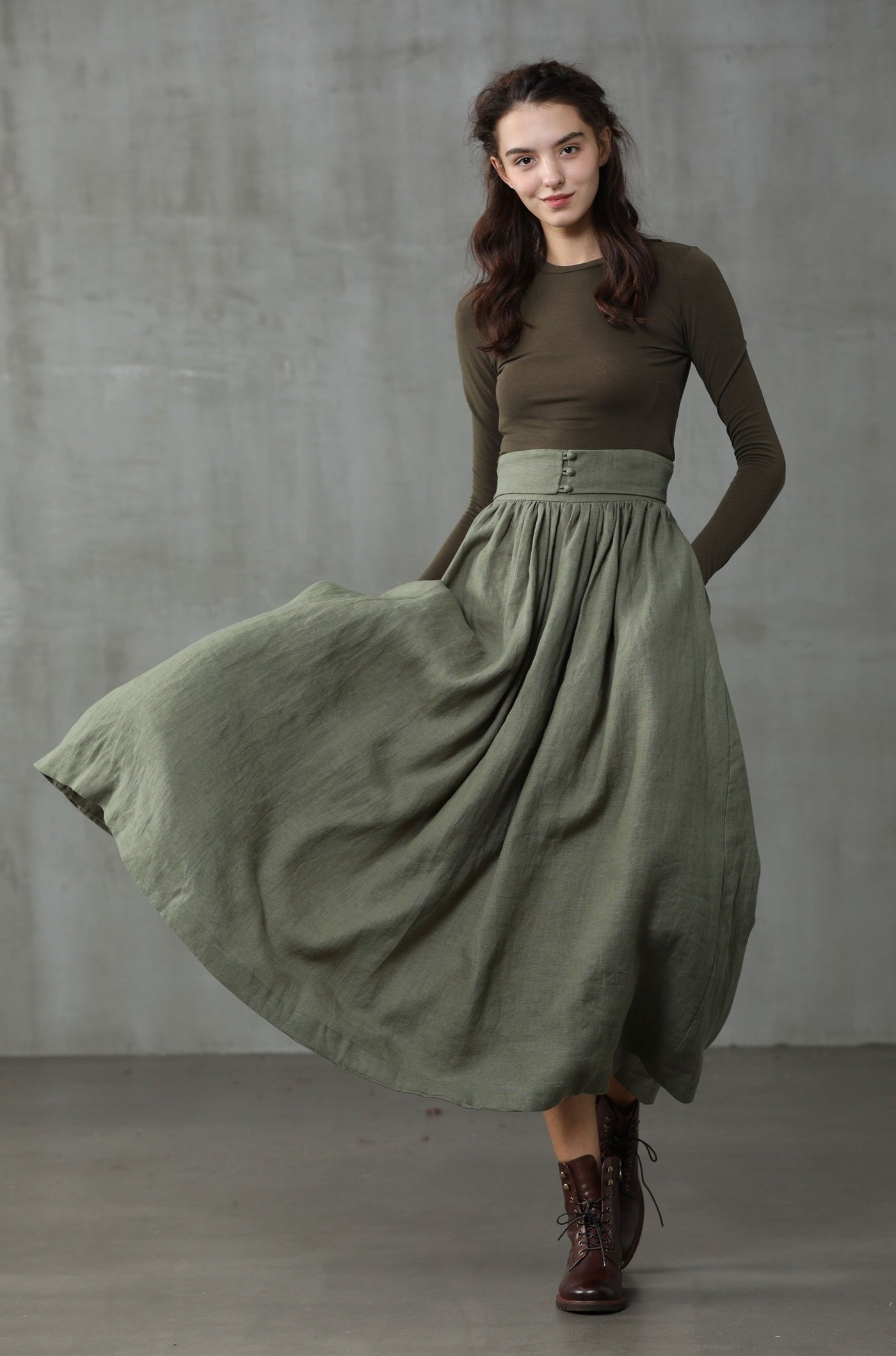 Hannah 38 | Girdle linen skirt