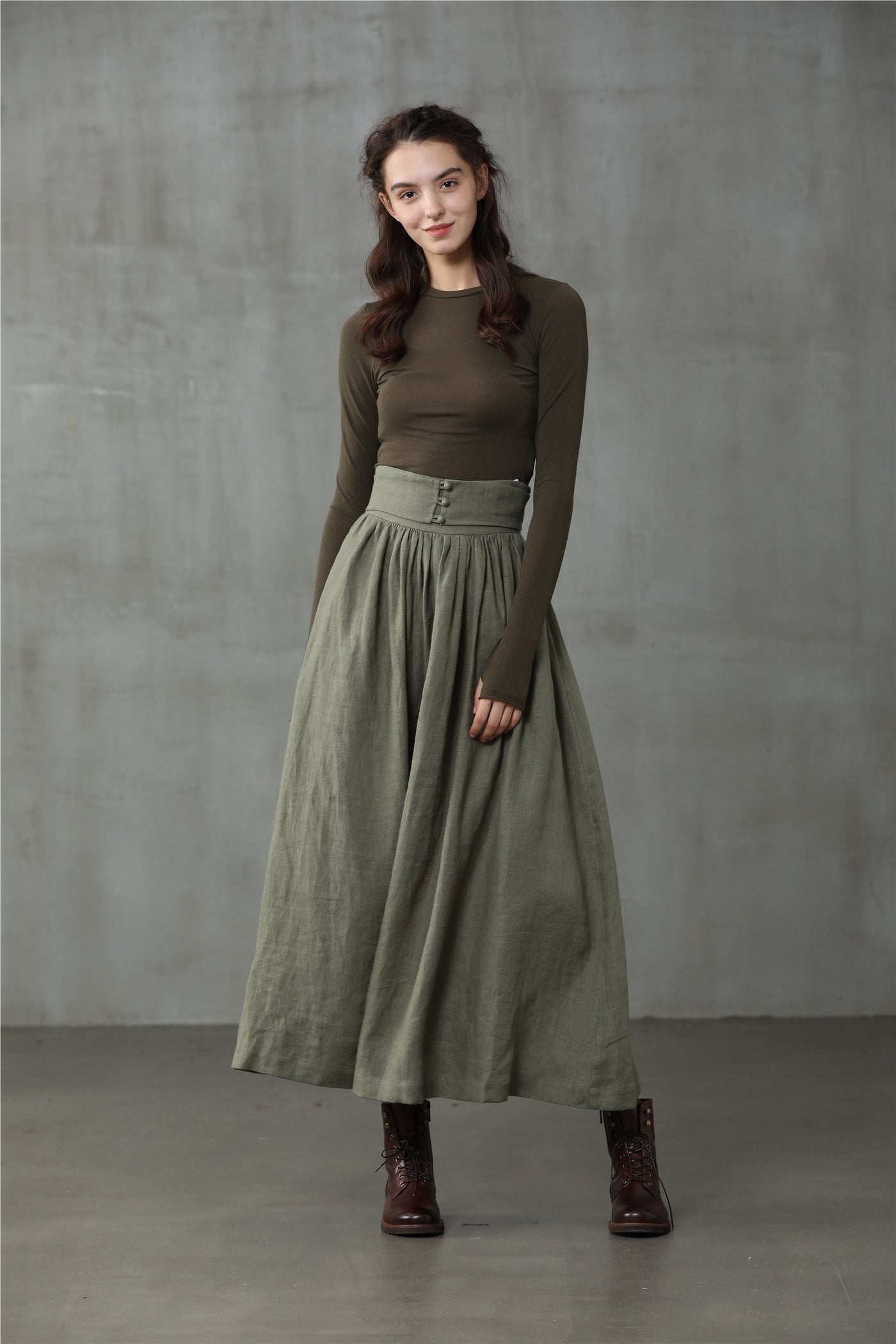 Hannah 38 | Girdle heavy linen skirt