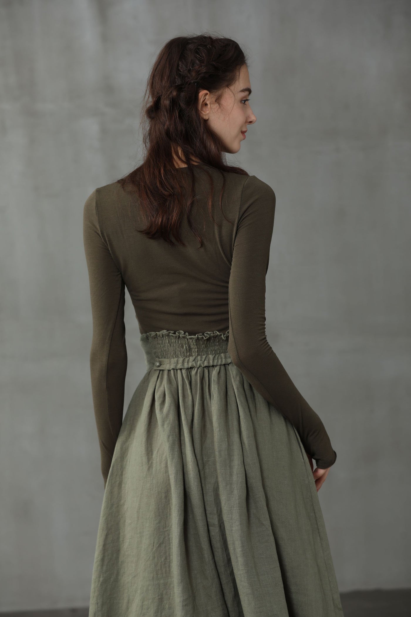 Hannah 38 | Girdle heavy linen skirt
