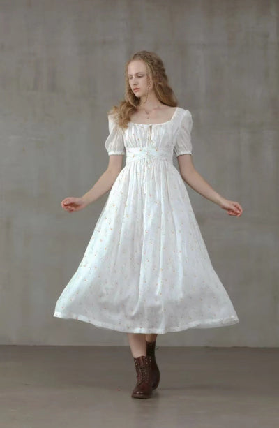 BERGAMOTE 20 |Floral Linen Dress